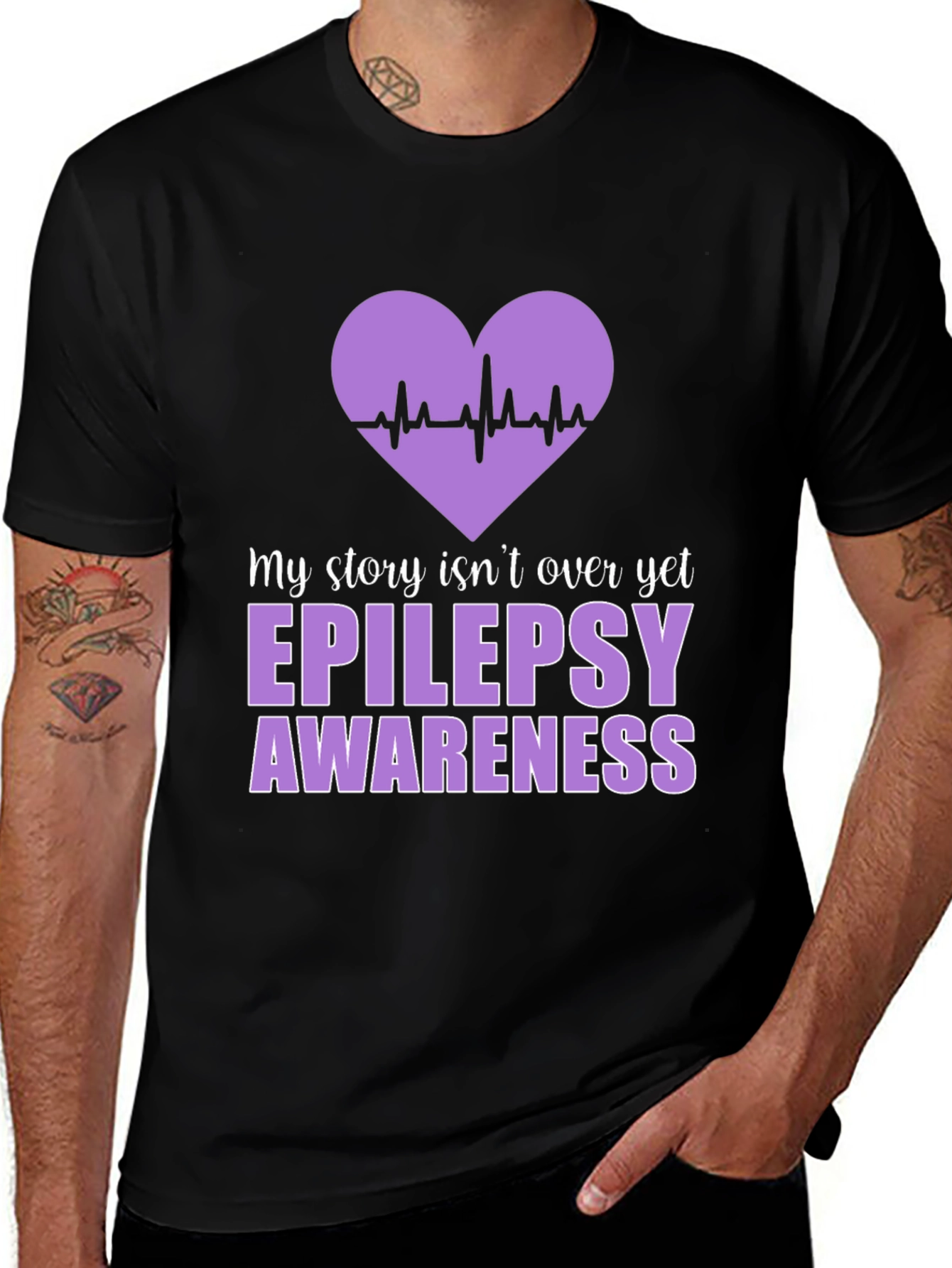 Epilepsy Awareness Heartbeat T-Shirt