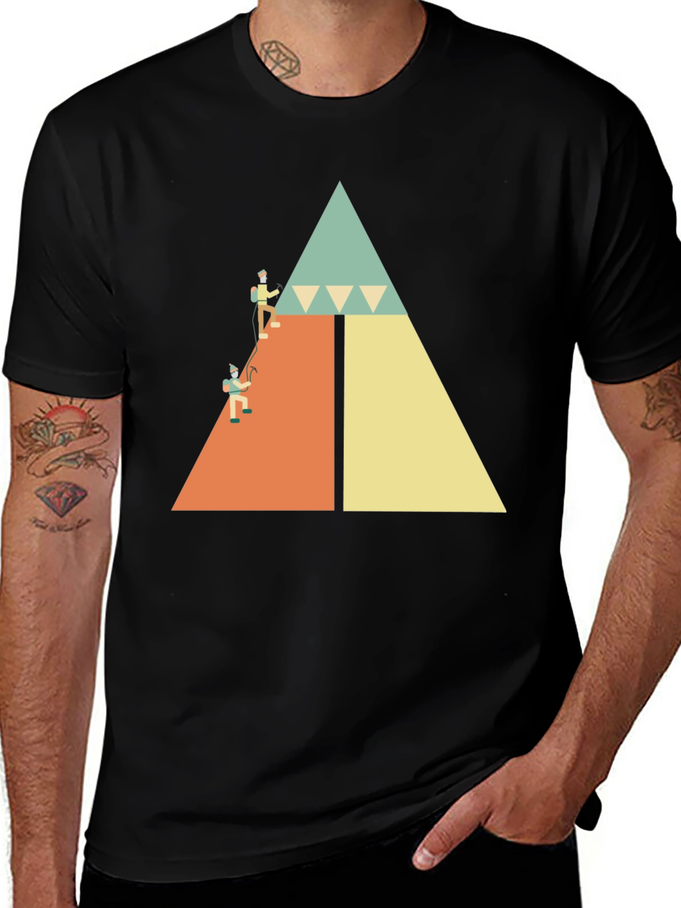 Variant 12 of Mountain Climber Graphic Tee - Retro Style
