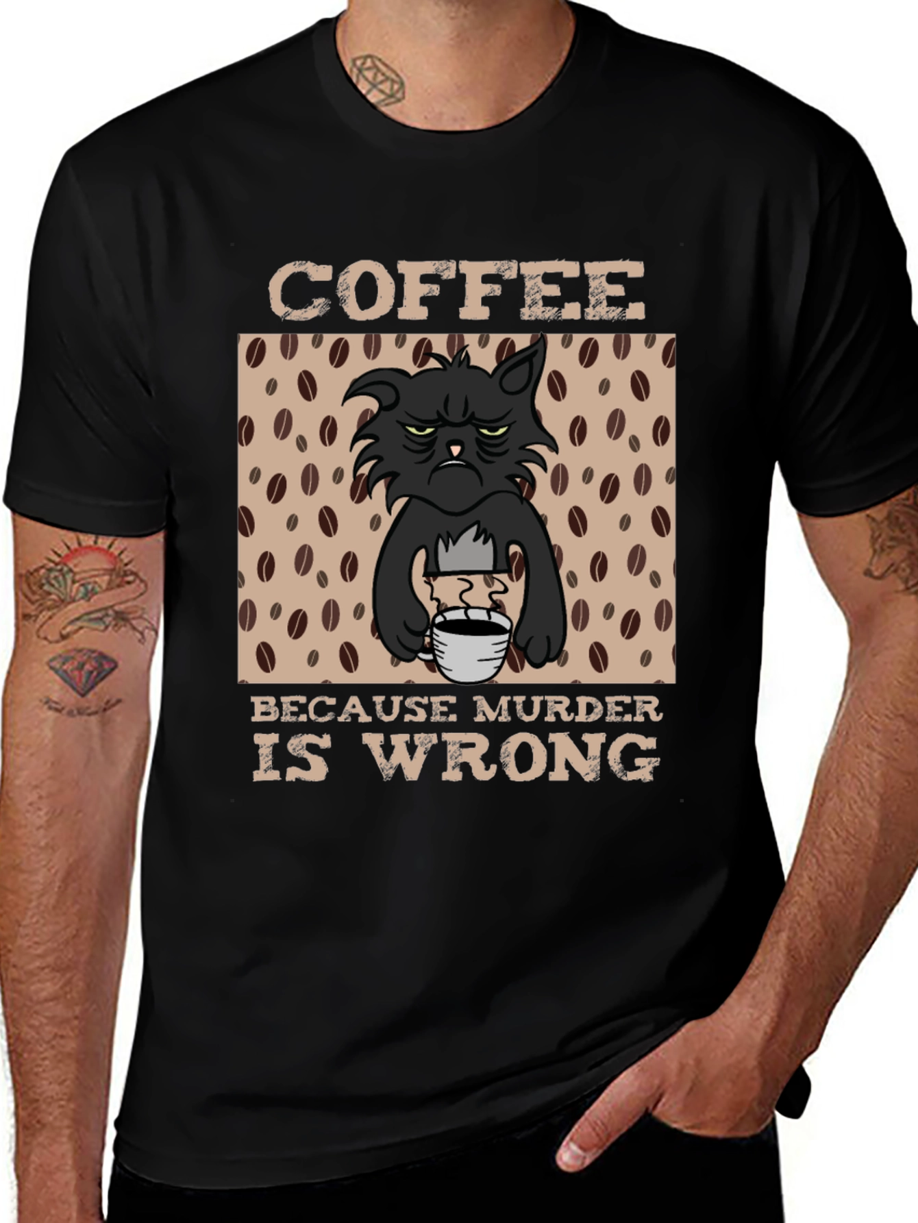 Variant 16 of Coffee Because Murder Is Wrong Graphic T-Shirt