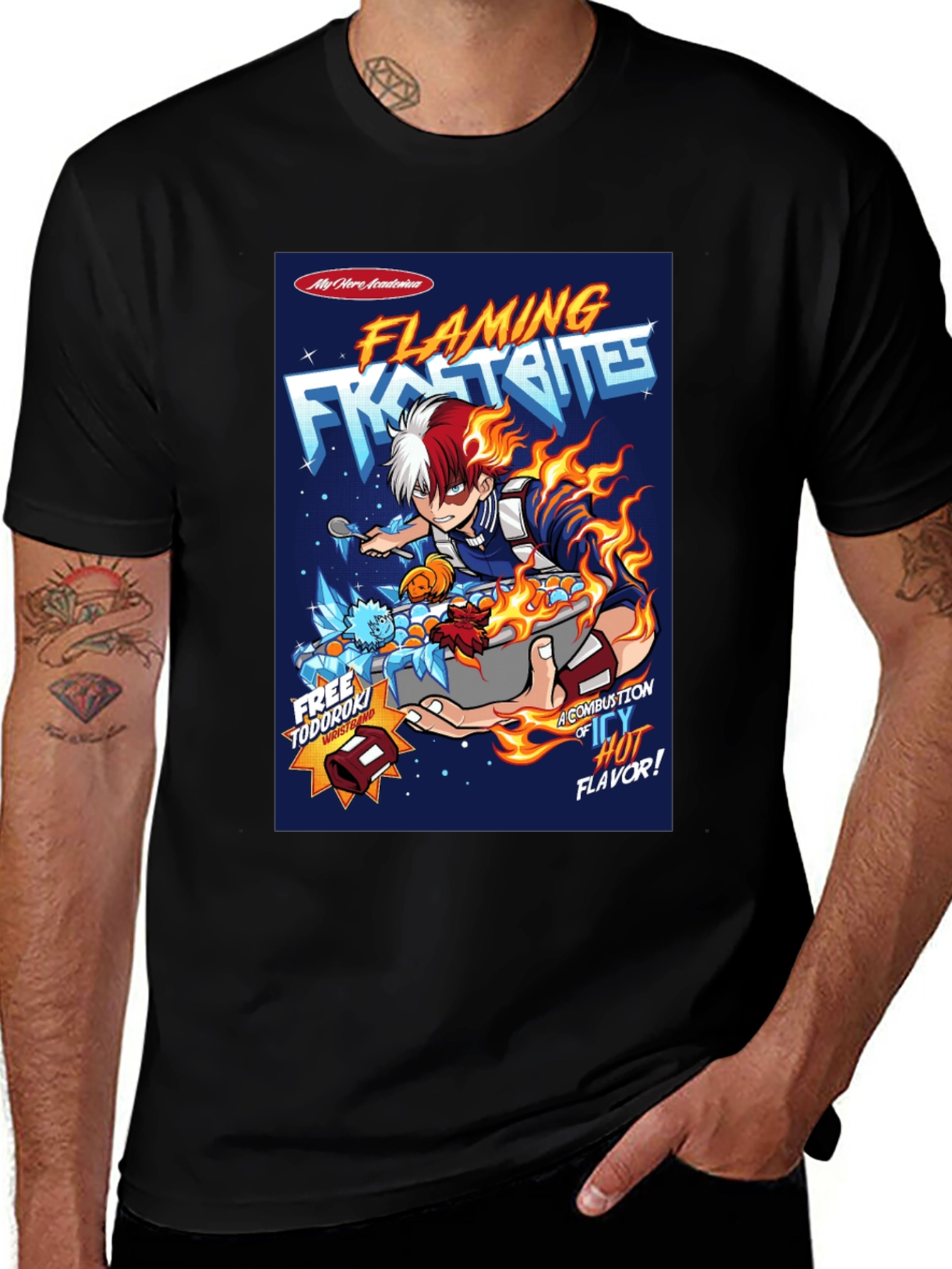 Flaming Frost Bites My Hero Academia Anime T-Shirt