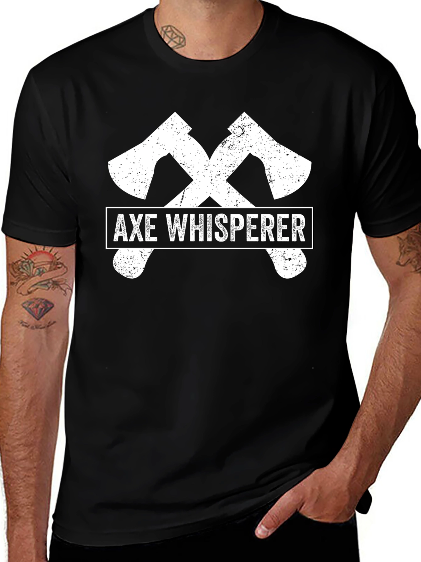 Variant 12 of Axe Whisperer Graphic Tee - Black