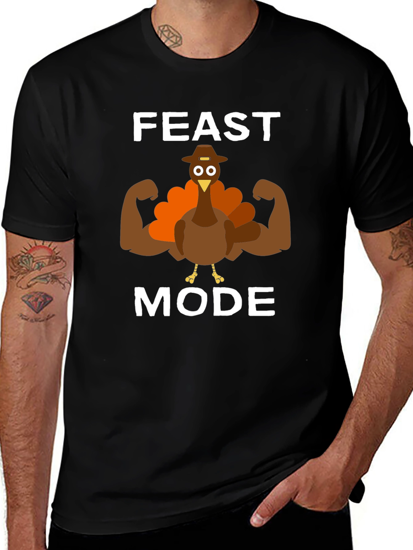 Feast Mode Thanksgiving Turkey Graphic Tee