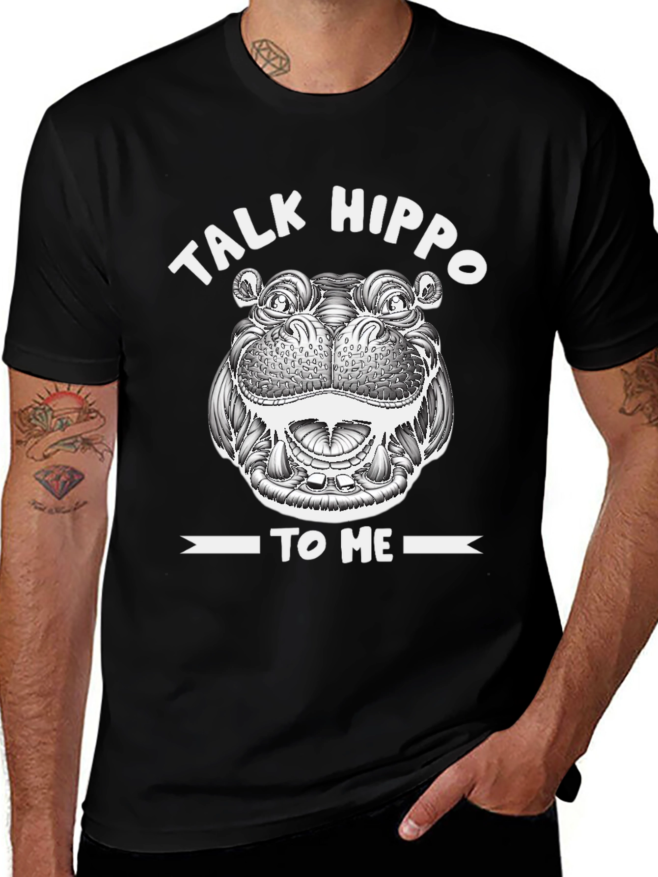 Variant 9 of Talk Hippo To Me Graphic T-Shirt