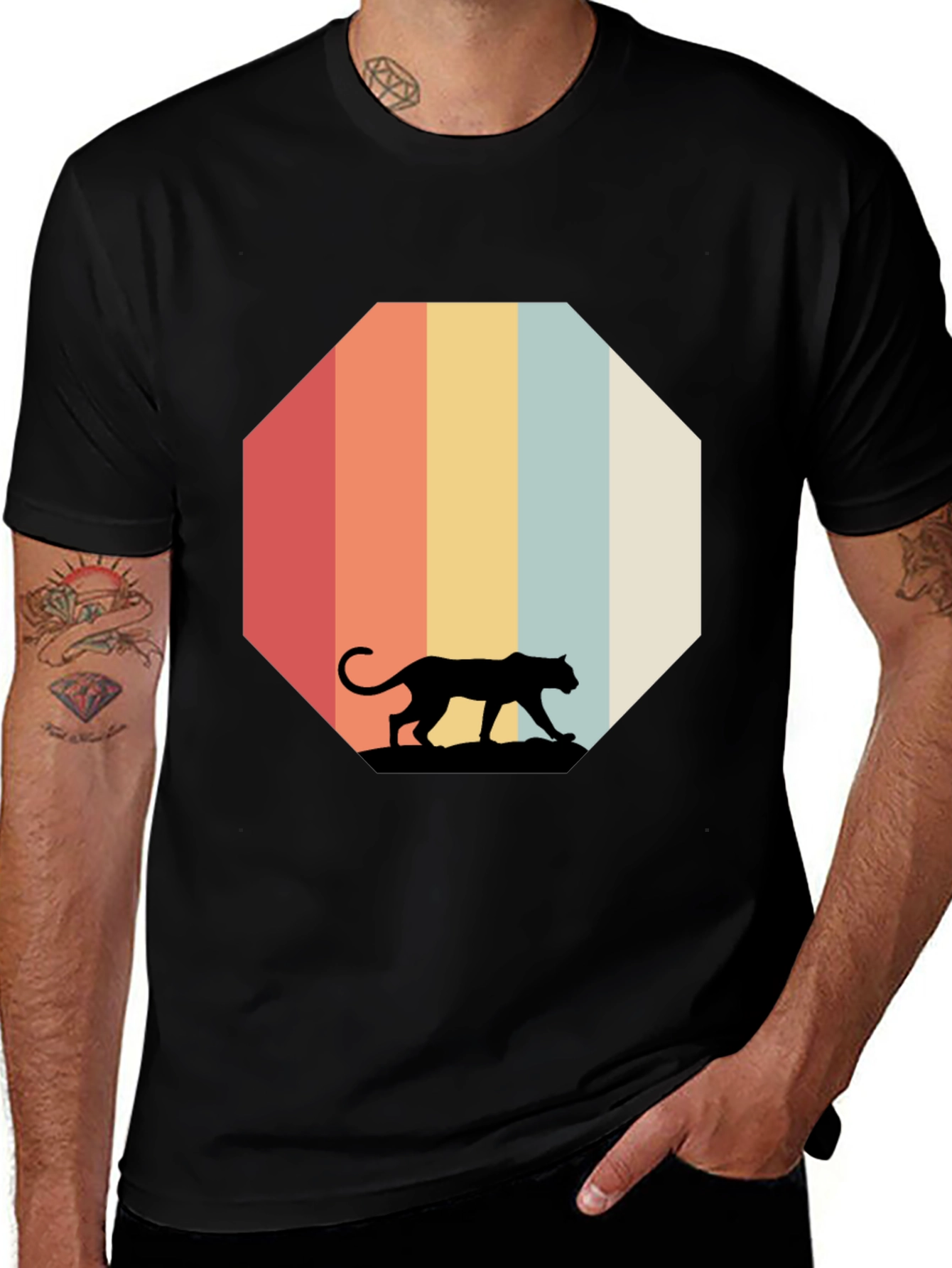 Variant 13 of Retro Panther Graphic Tee