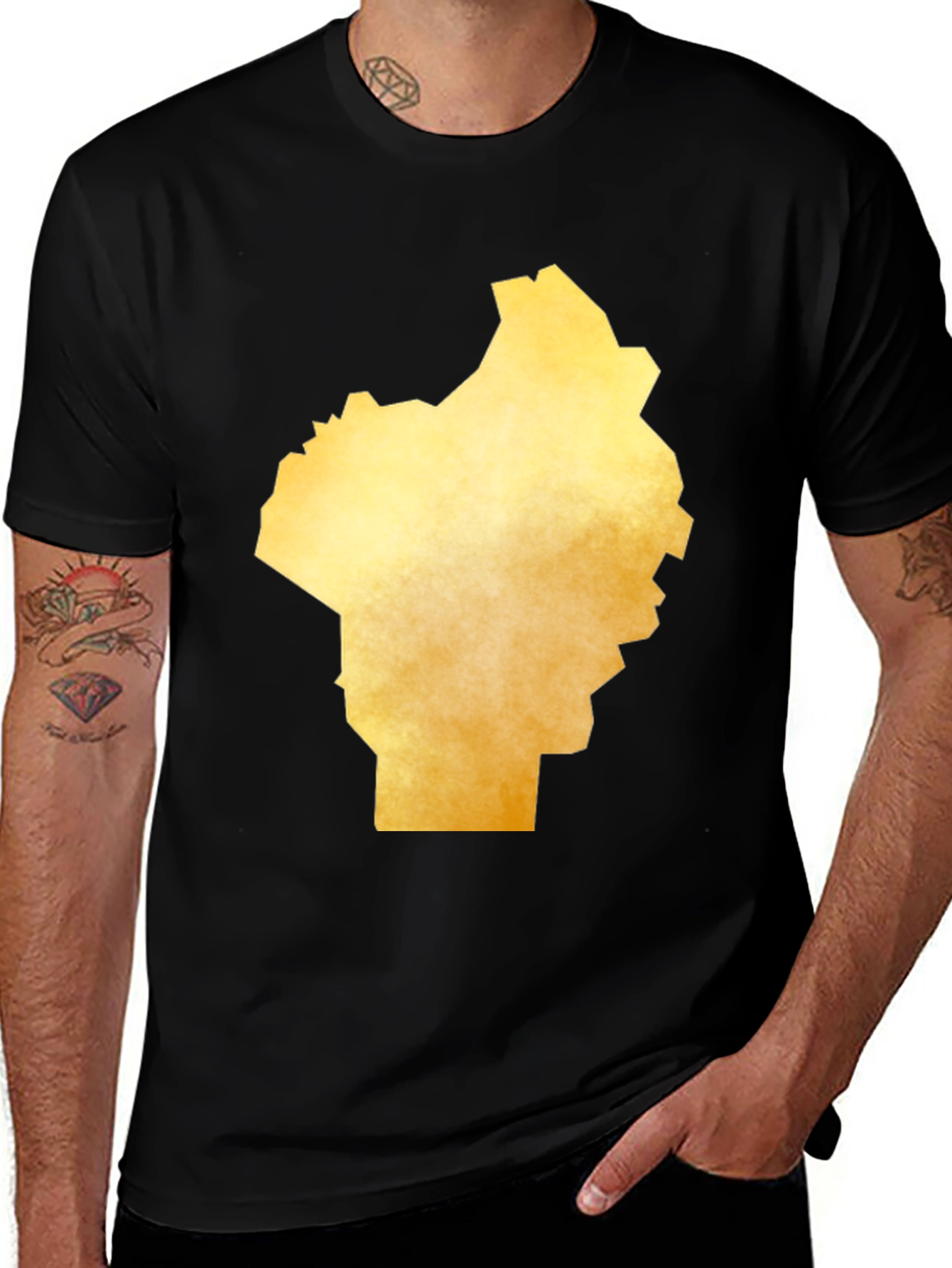 Variant 11 of Golden State Shape Black T-Shirt