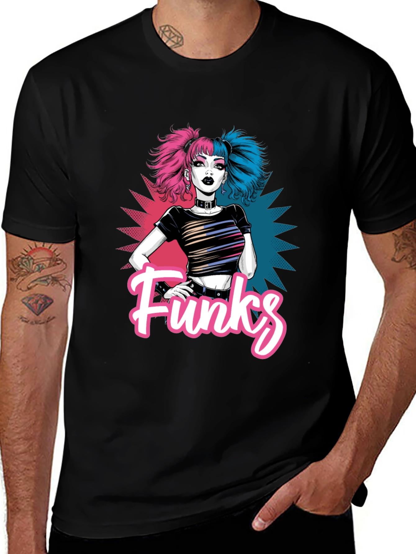 Variant 30 of Funks Black T-Shirt with Unique Graphic Design