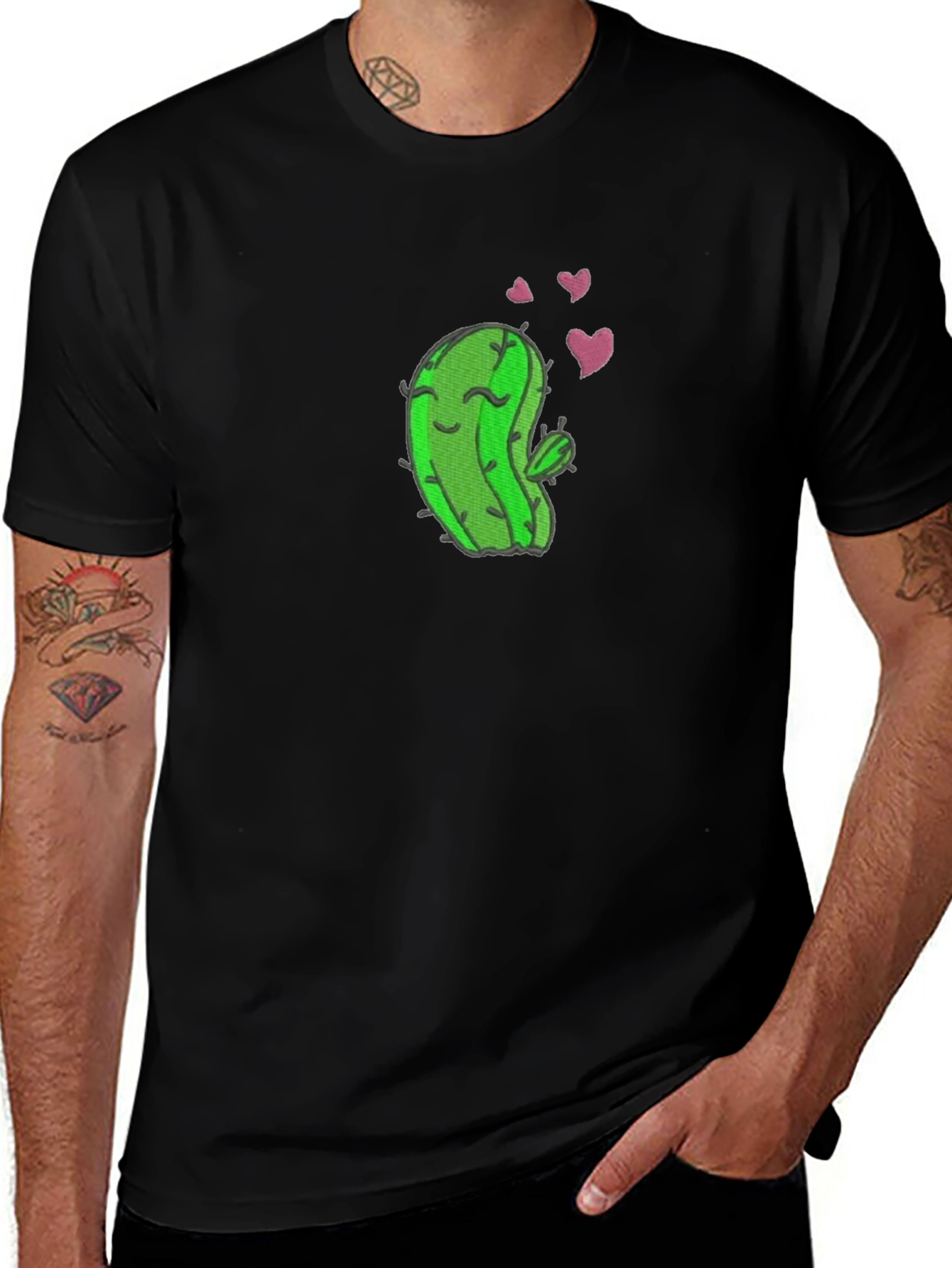 Variant 14 of Cactus Love Black T-Shirt