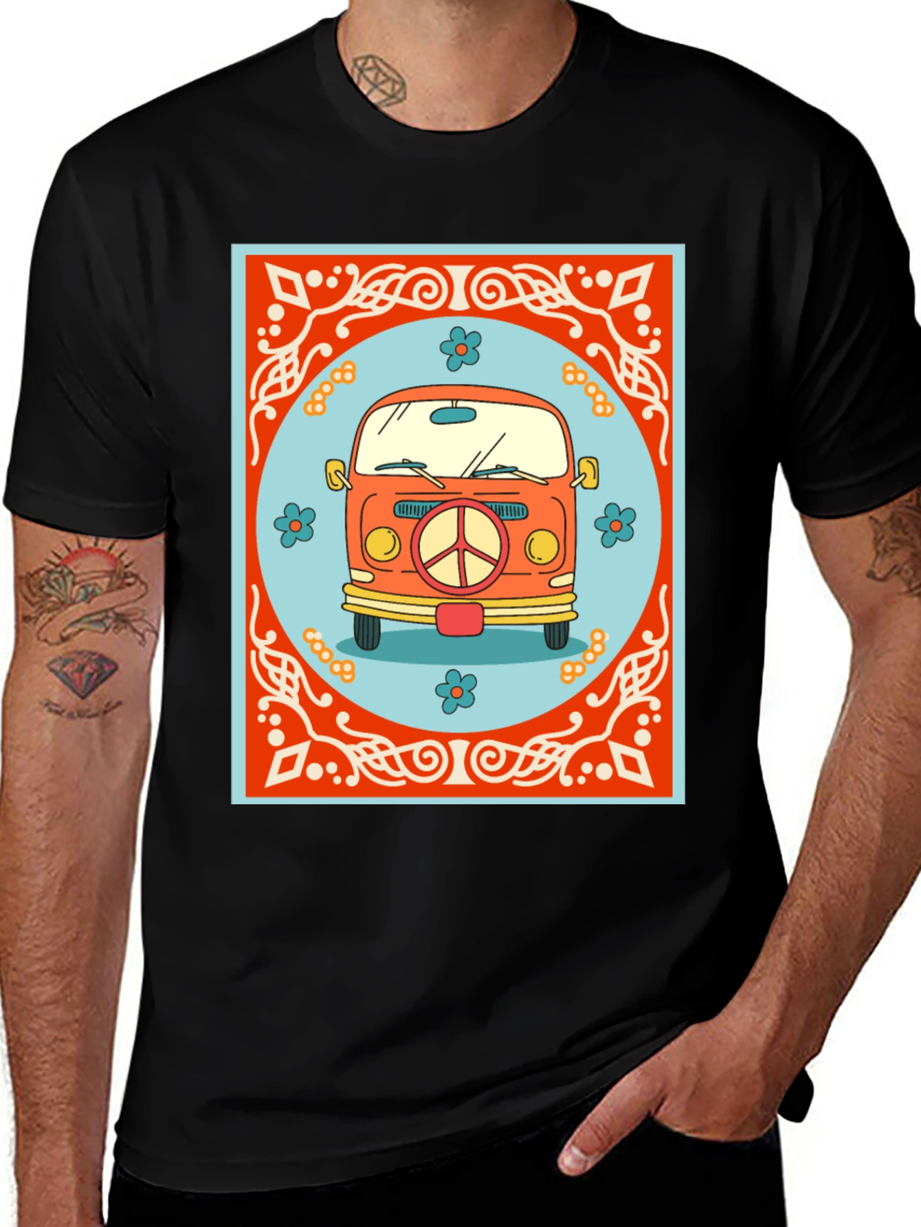 Retro Hippie Van Graphic T-Shirt