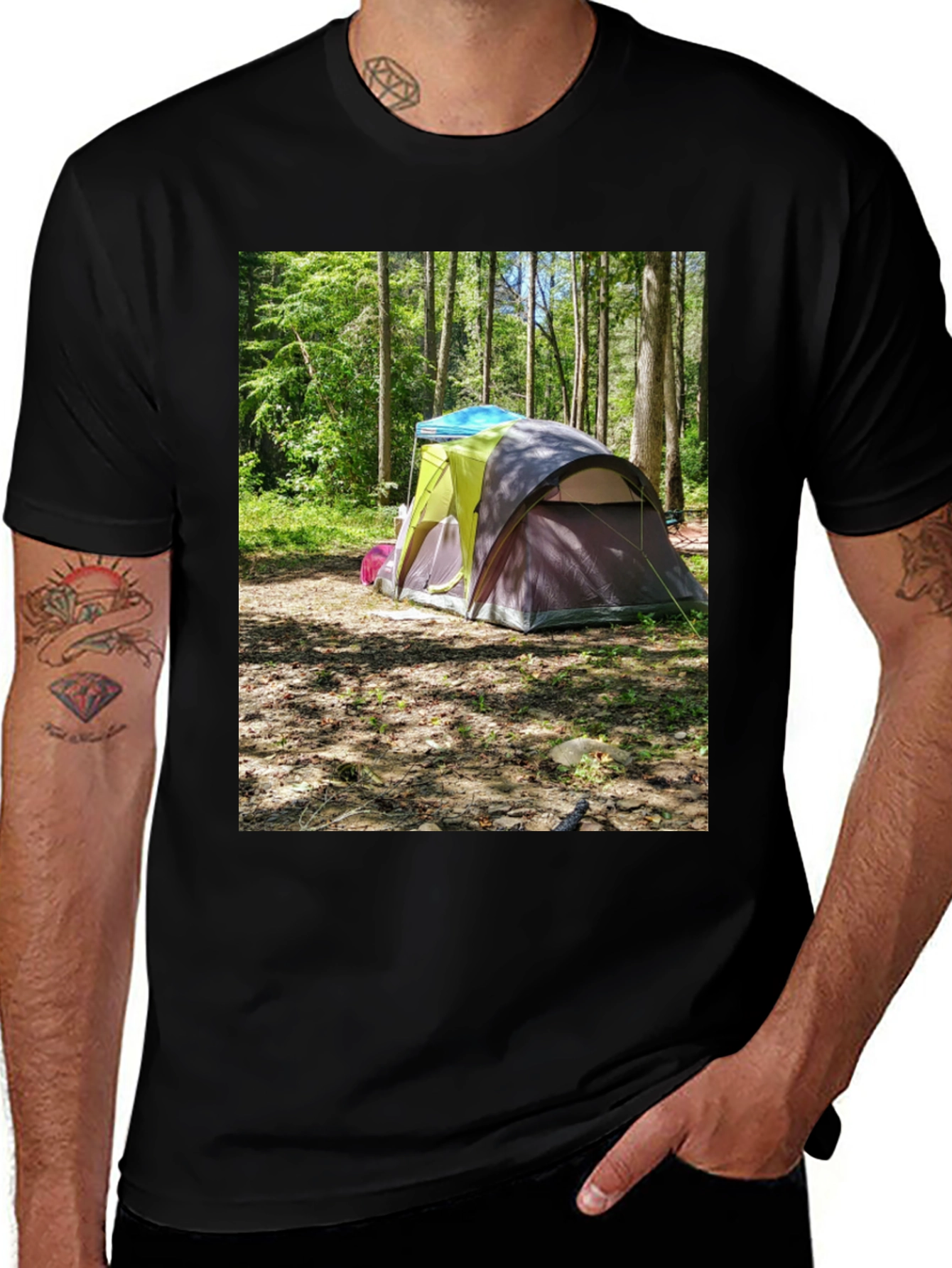Variant 12 of Camping Tent Graphic Tee - Outdoor Adventure Shirt