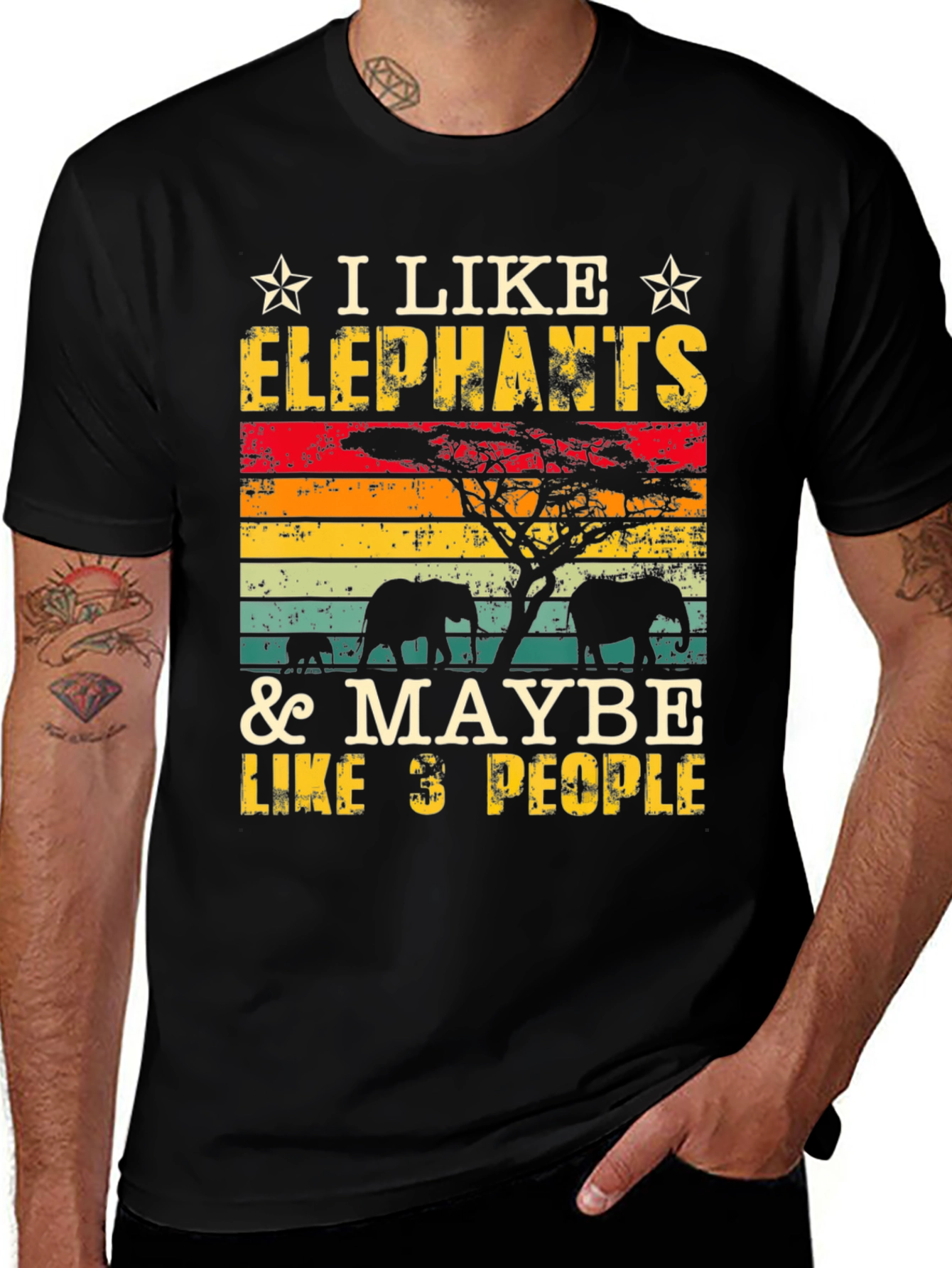 Variant 7 of I Like Elephants Graphic T-Shirt