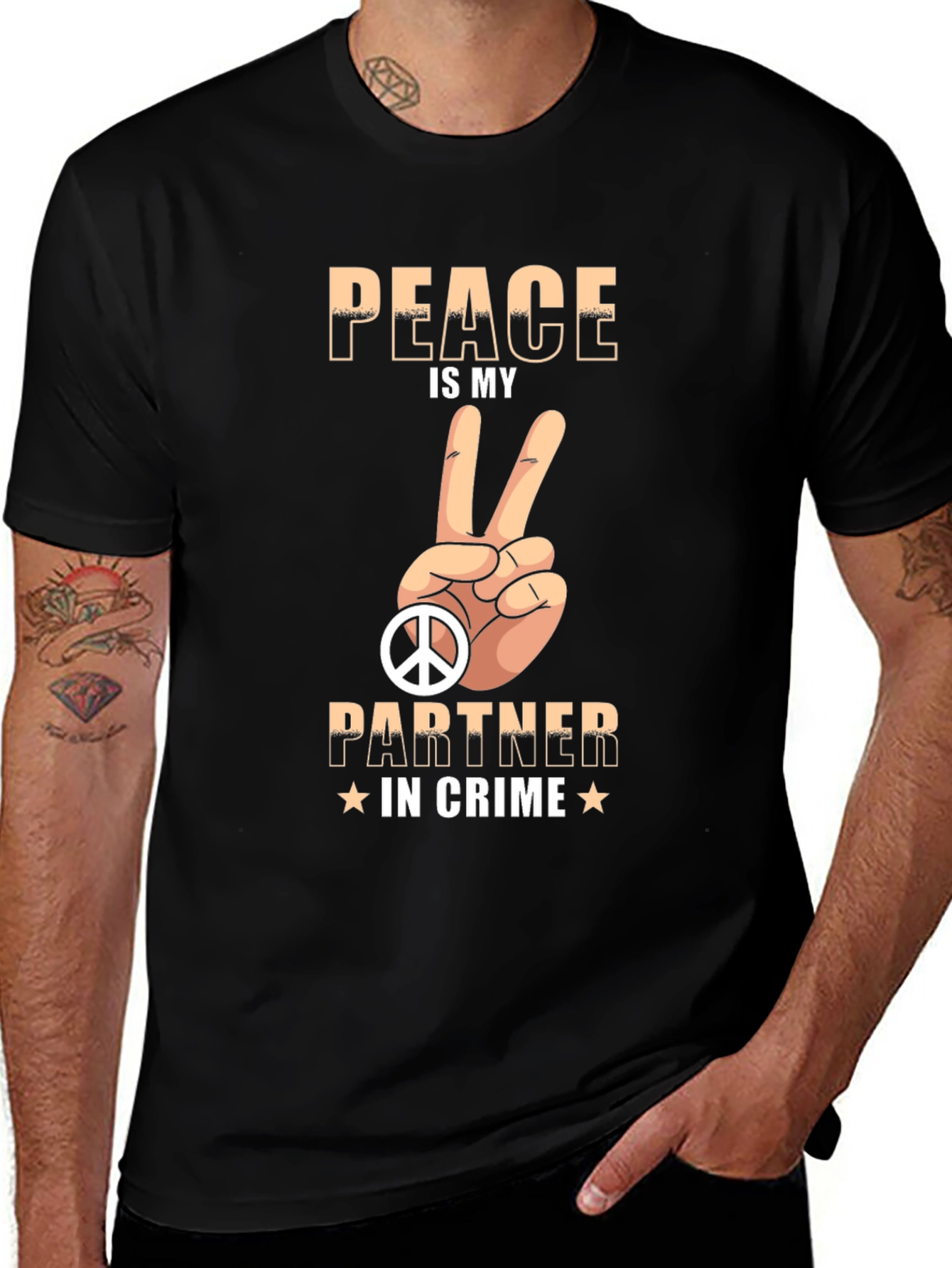 Variant 9 of Peace is My Partner in Crime T-Shirt