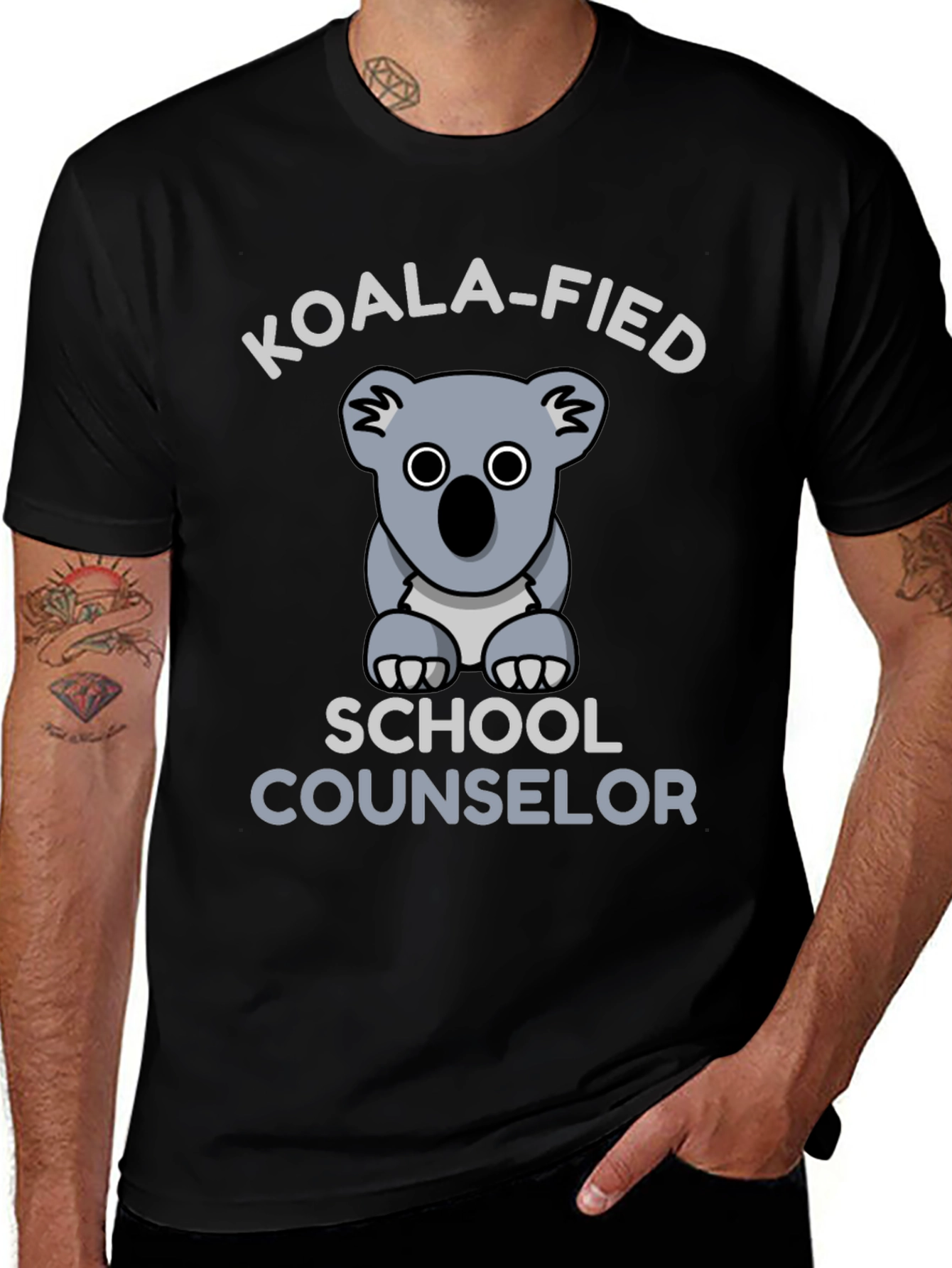 Variant 26 of Koala-fied School Counselor T-Shirt