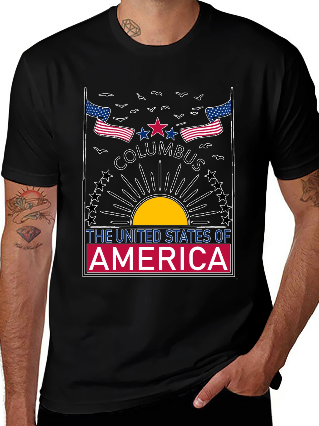 Columbus USA Graphic T-Shirt