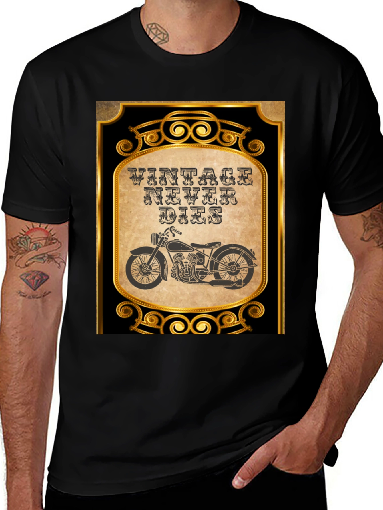 Variant 6 of Vintage Motorcycle T-Shirt - Never Dies