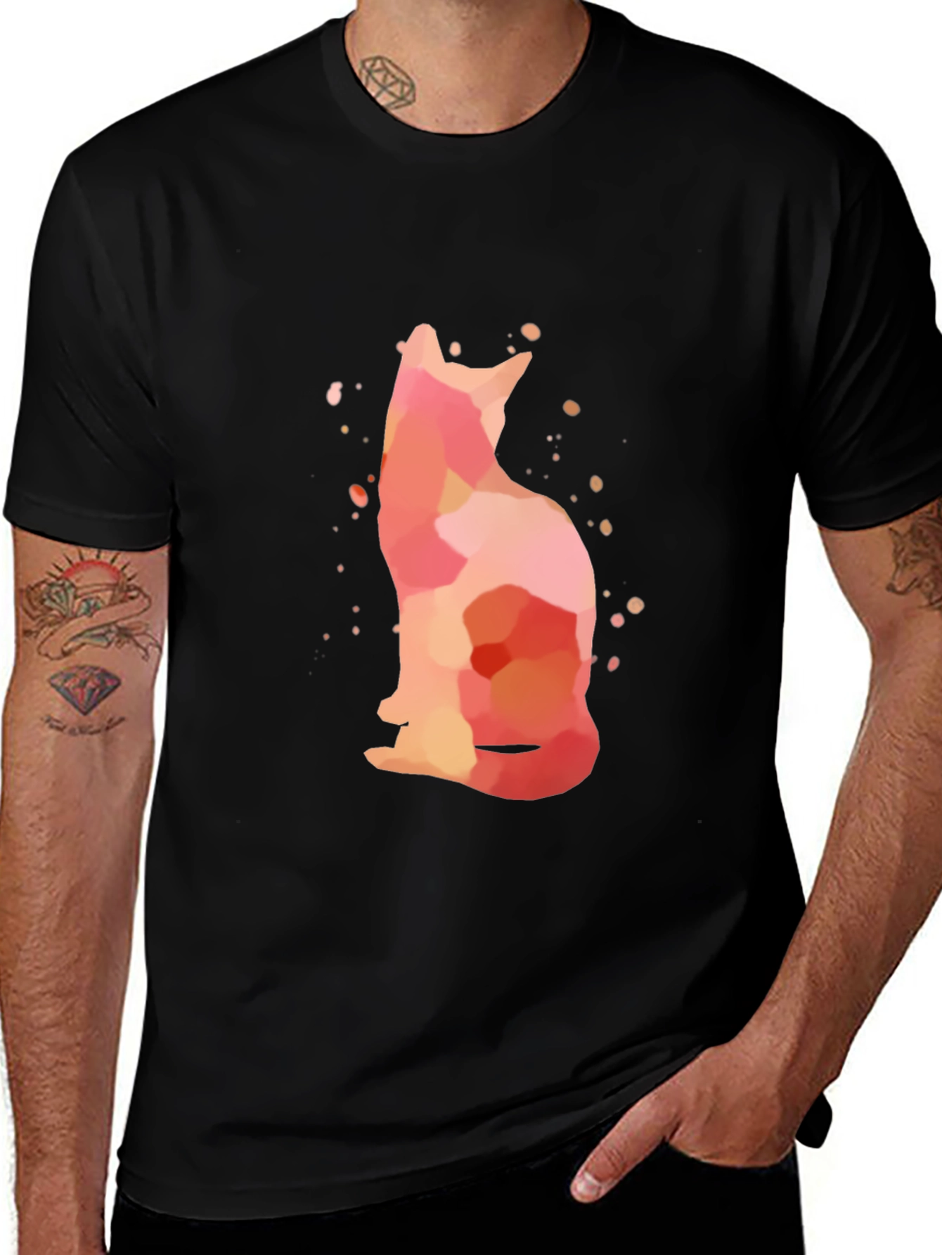 Variant 15 of Watercolor Cat Graphic T-Shirt