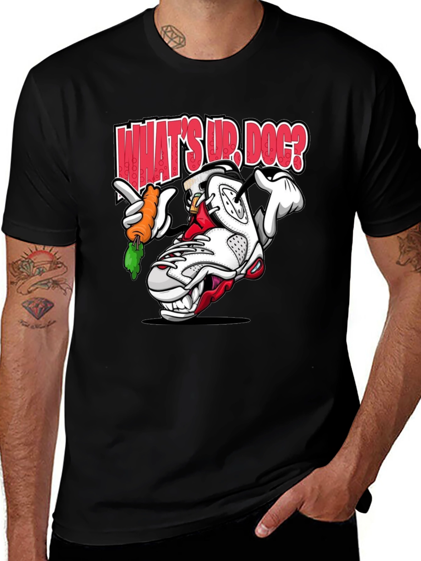 Variant 22 of Cartoon Sneaker Graphic T-Shirt - What's Up, Dog?