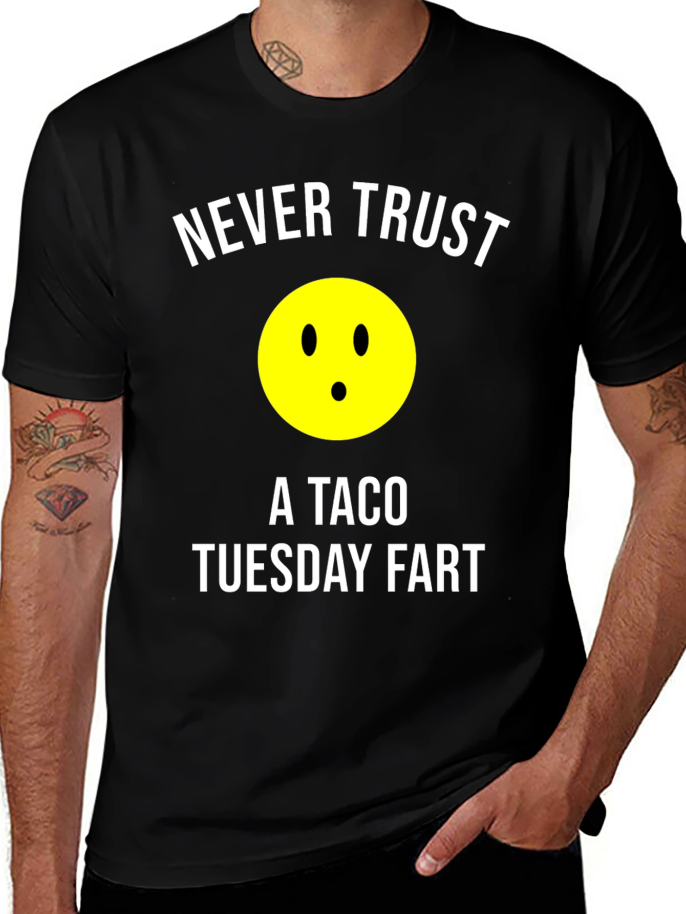 Variant 23 of Never Trust a Taco Tuesday Fart Graphic T-Shirt
