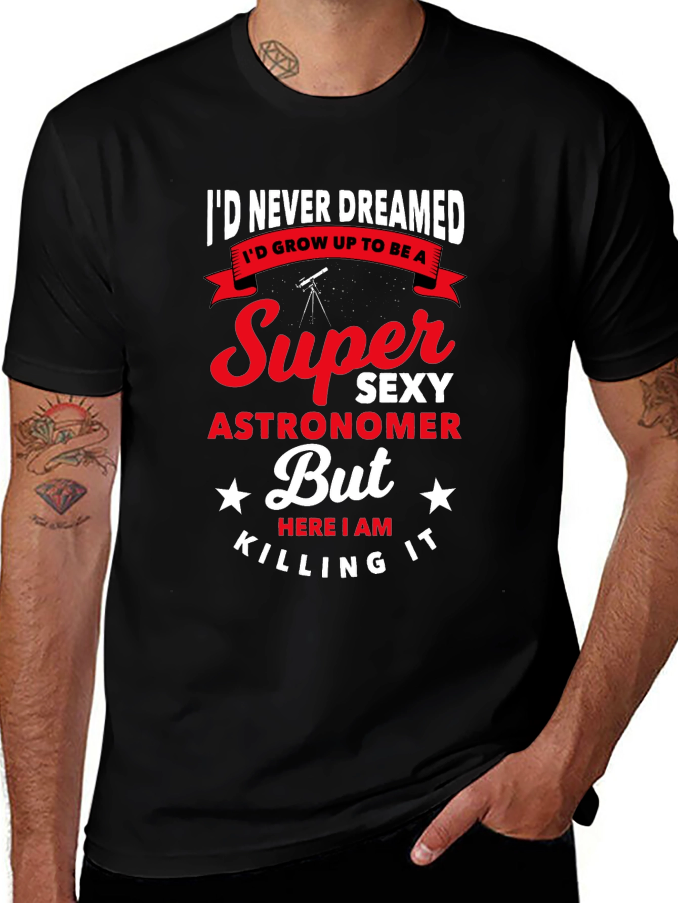 Variant 5 of Super Sexy Astronomer Men's Graphic Tee