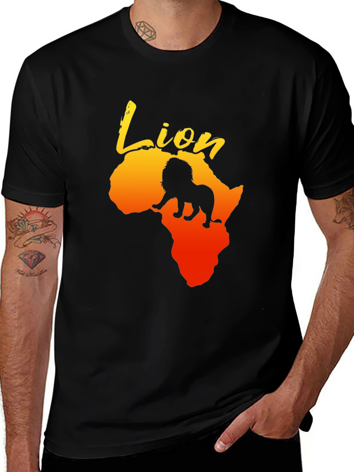 Variant 24 of Lion Africa Graphic Print Men's T-Shirt