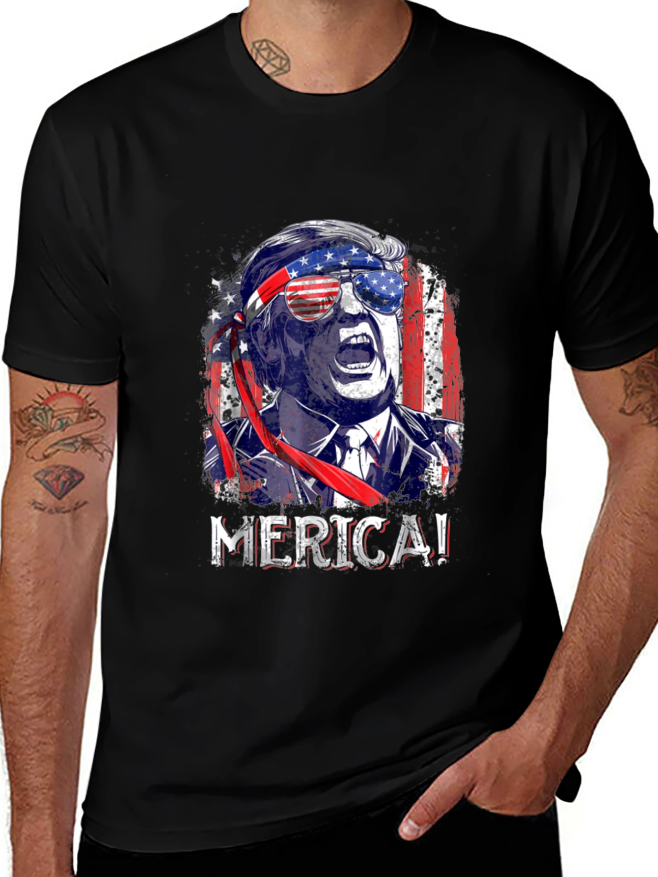 Variant 7 of Patriotic Trump 'MERICA! T-Shirt