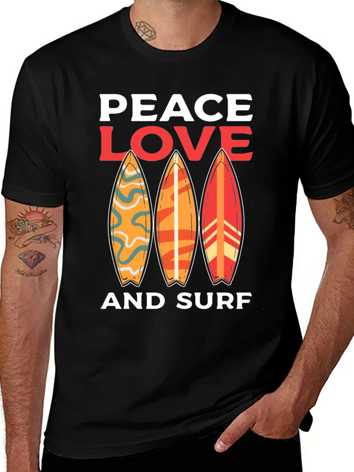 Peace Love Surf Graphic Tee - Unisex