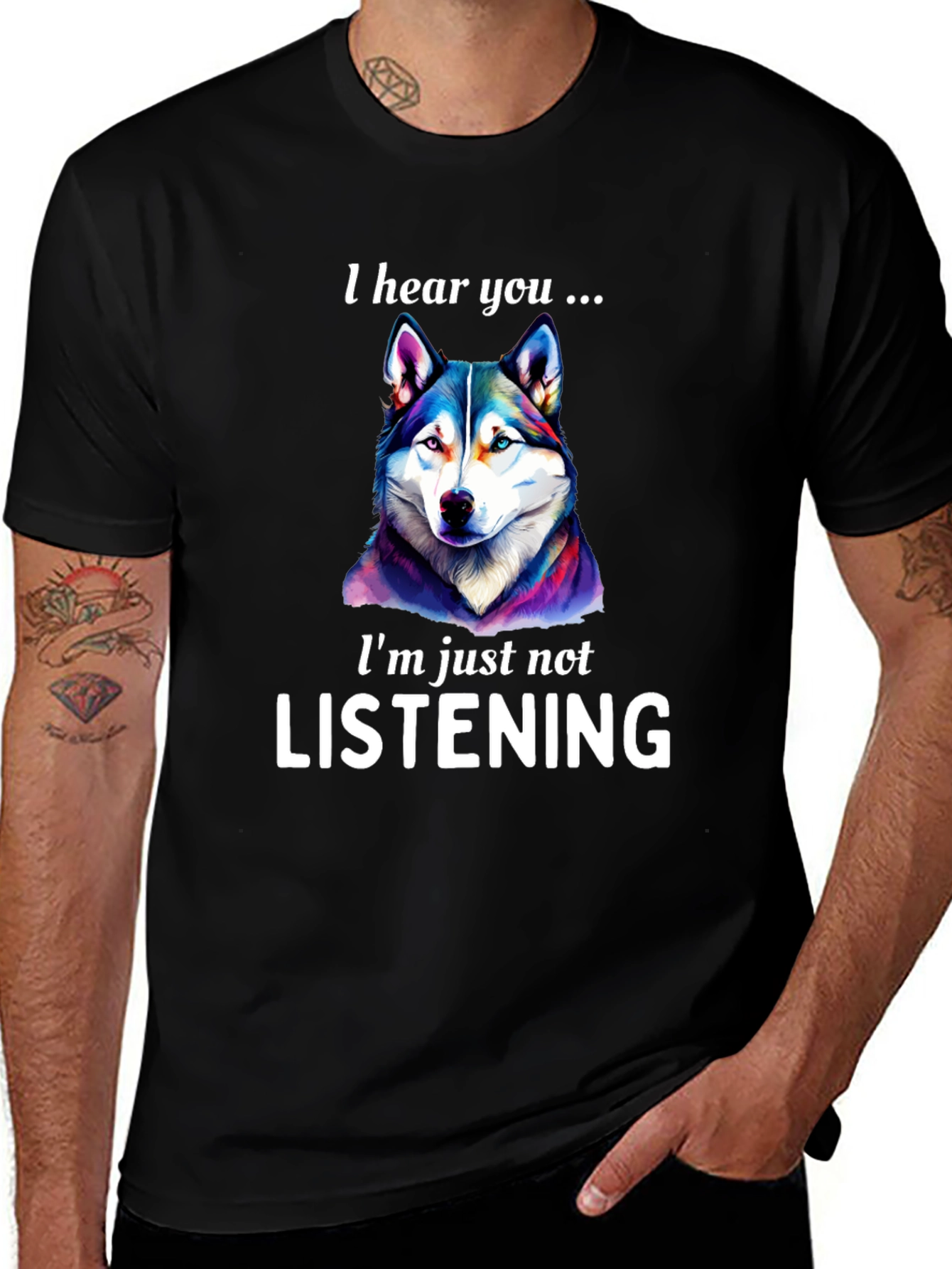Variant 12 of I Hear You Dog Graphic T-Shirt