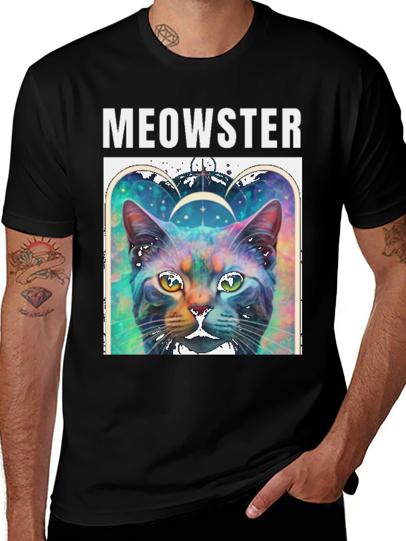 Variant 8 of Meowster Cat Graphic Tee - Unisex