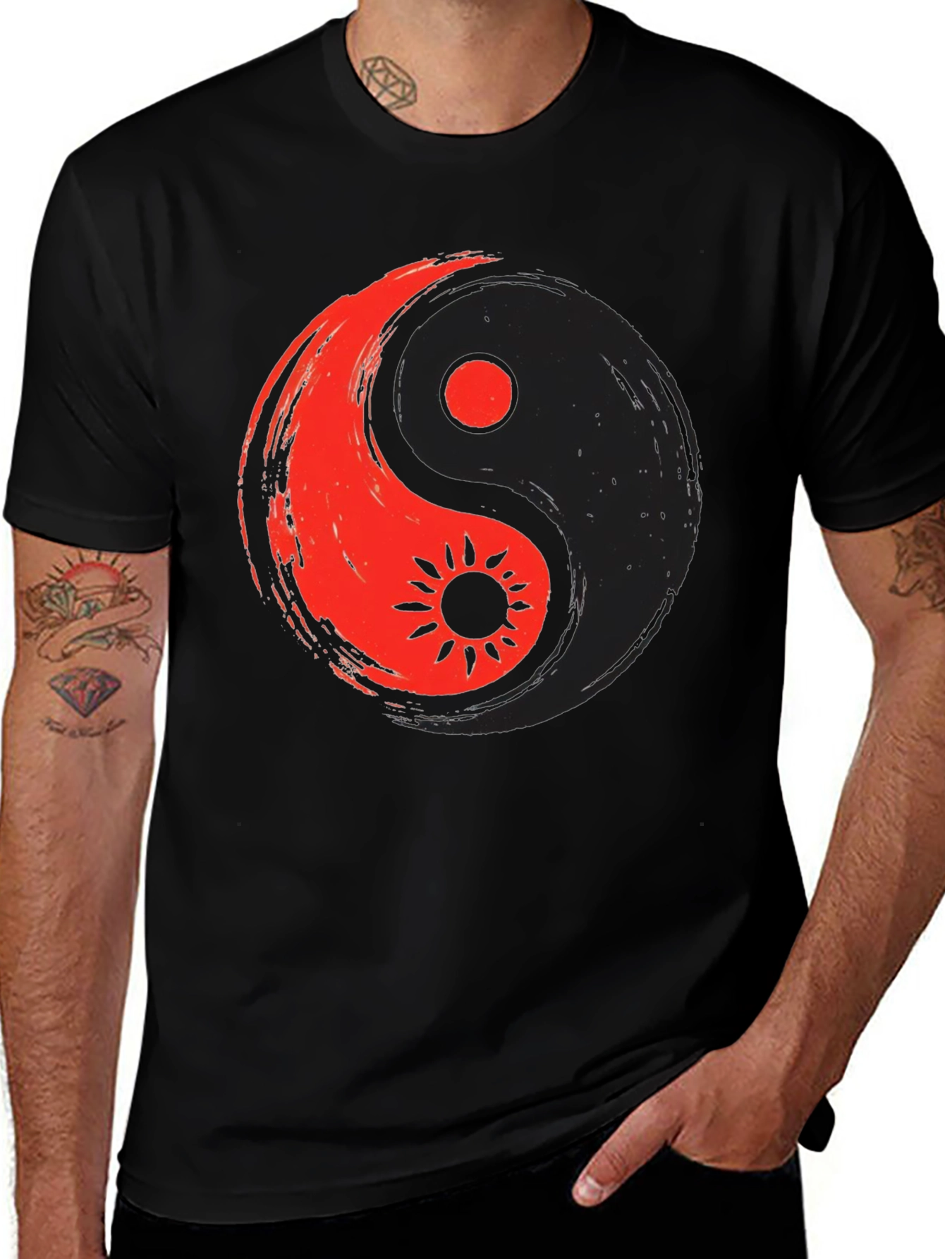 Variant 28 of Yin Yang Graphic T-Shirt - Balance & Style