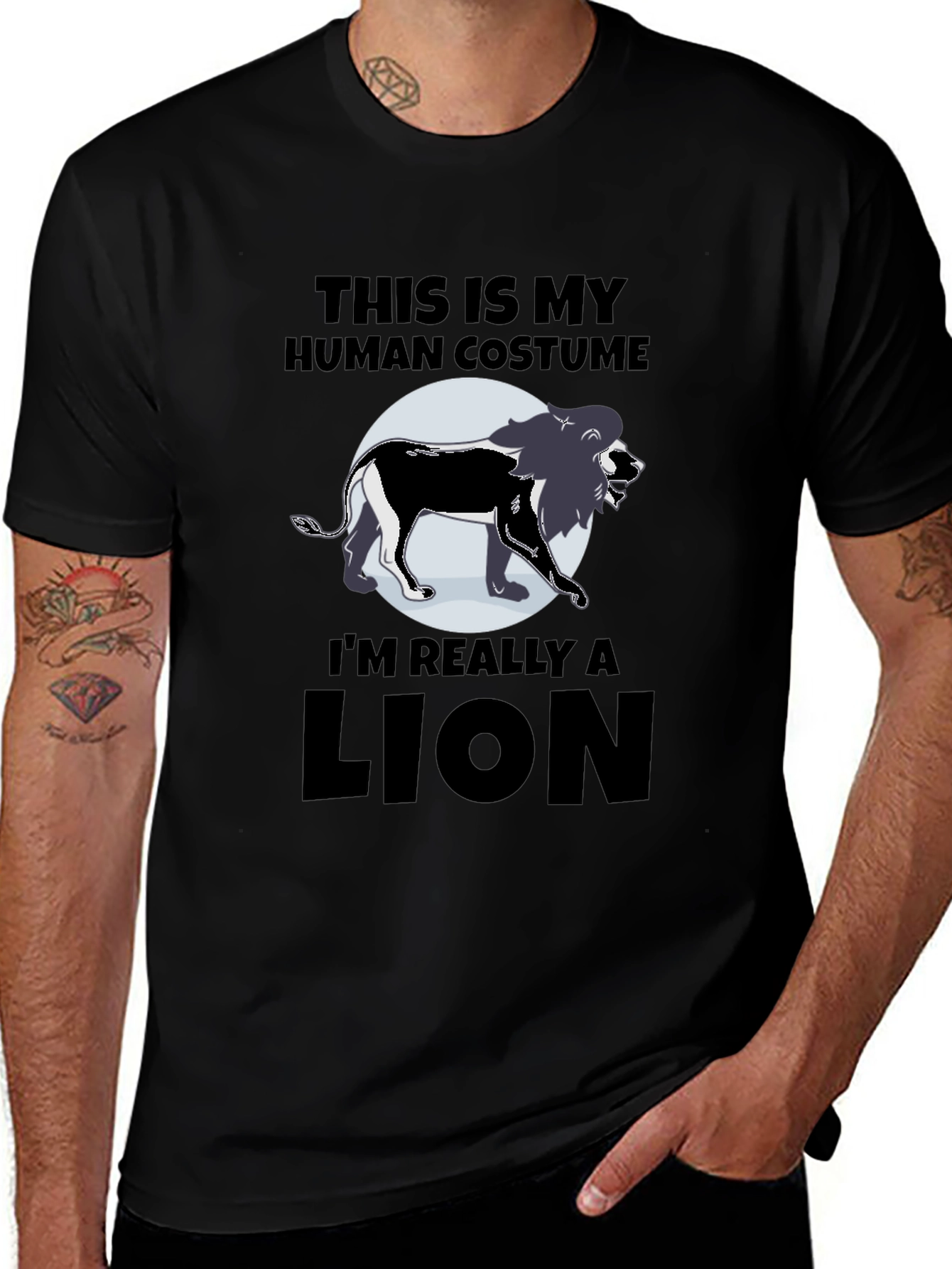 Variant 27 of Human Costume Lion Graphic T-Shirt
