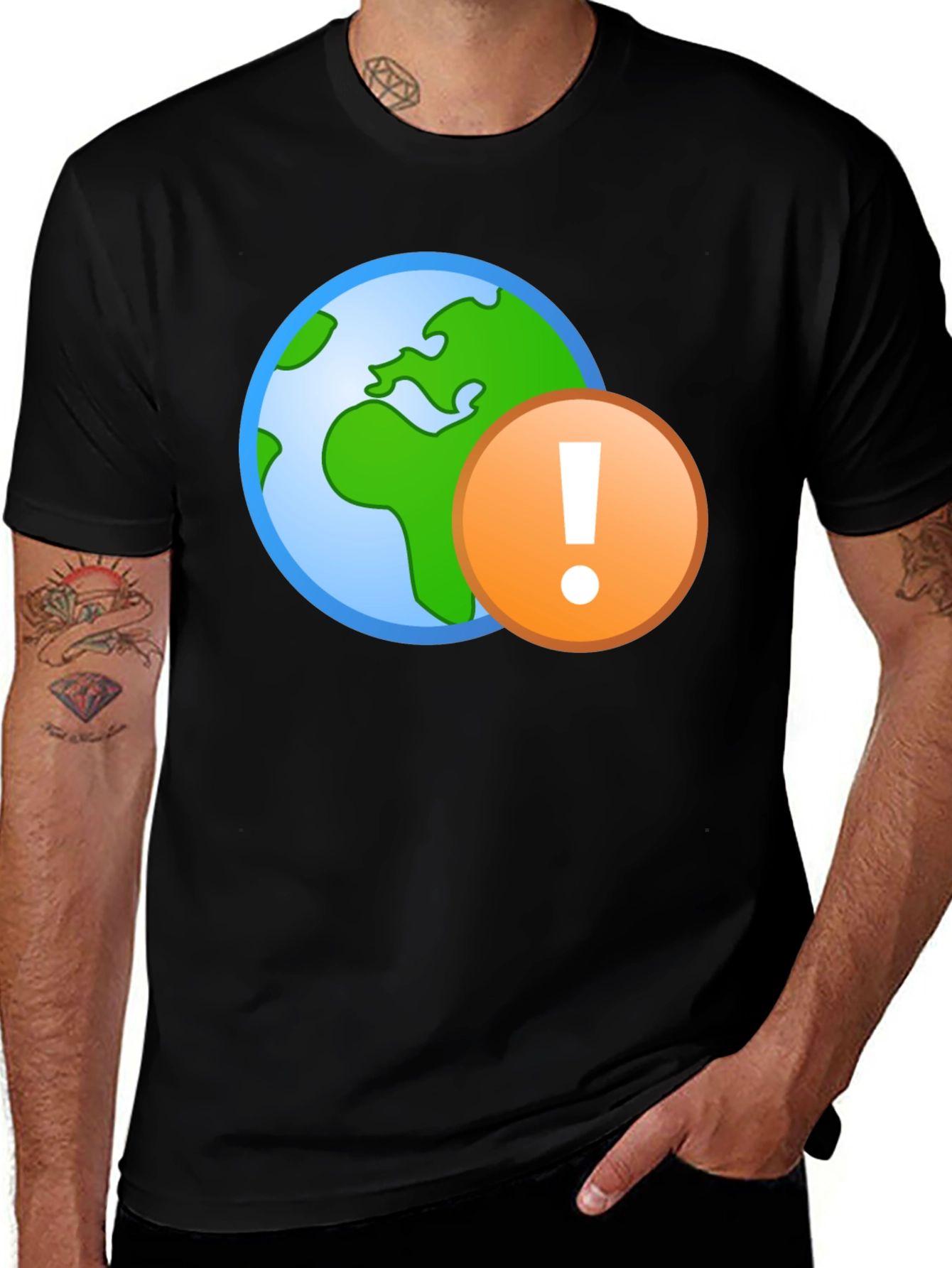 Variant 26 of Earth Error T-Shirt - Planet Warning Graphic Tee
