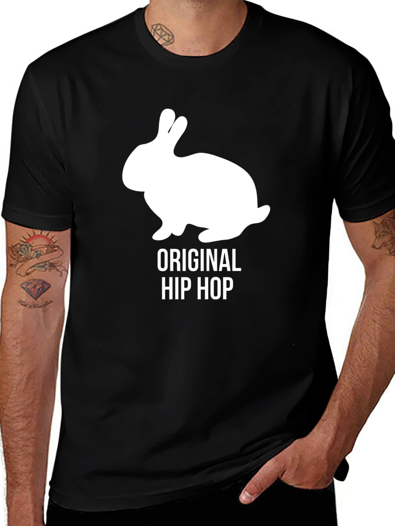 Variant 29 of Original Hip Hop Rabbit Graphic Tee