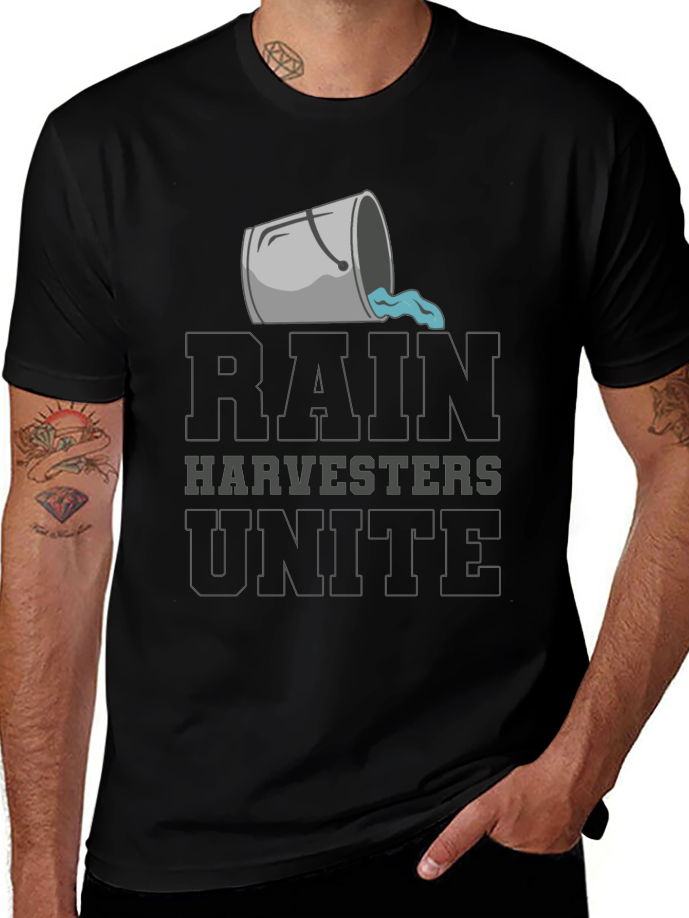 Variant 6 of Rain Harvesters Unite Graphic Tee - Eco-Friendly T-Shirt
