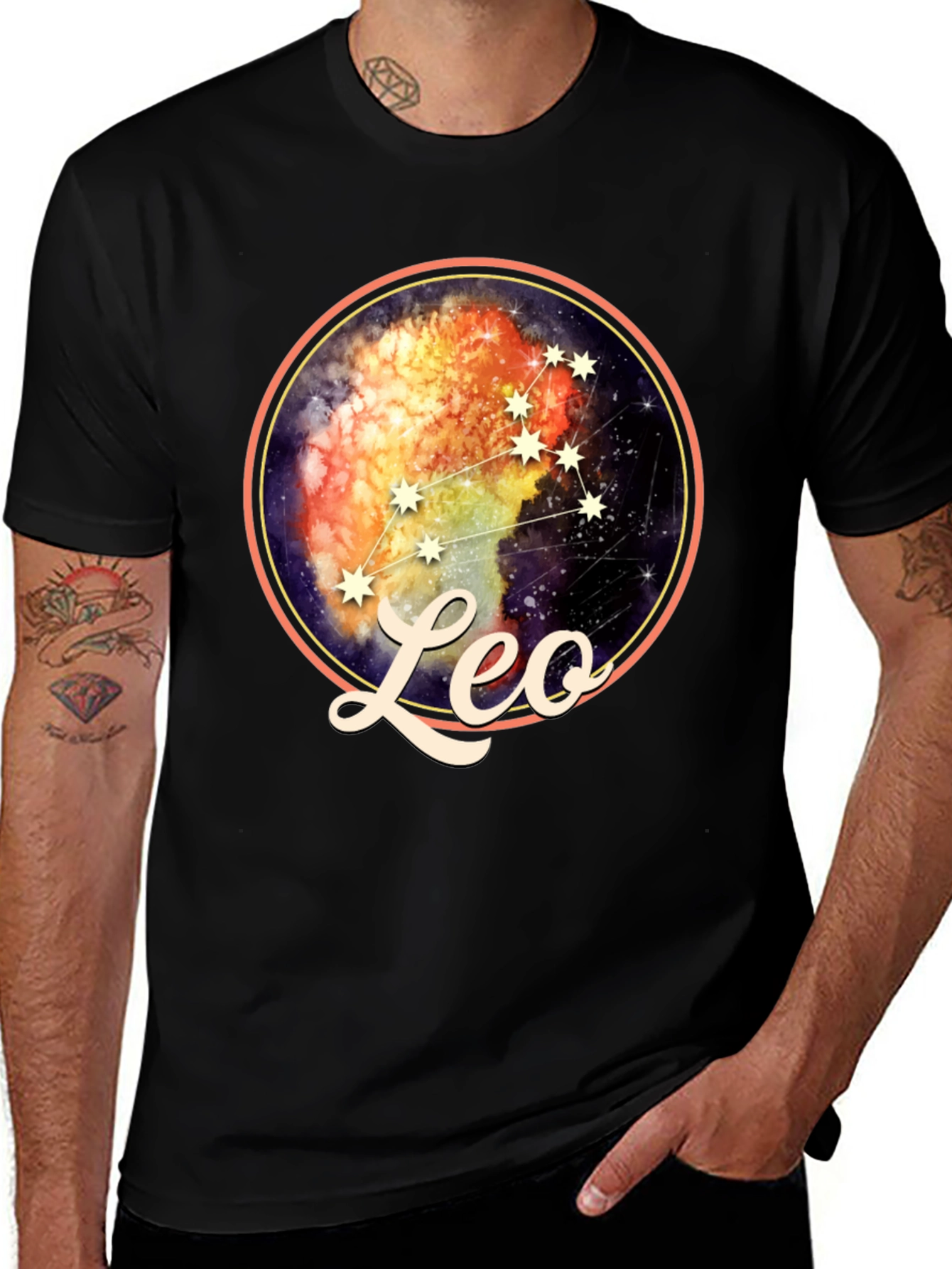 Leo Zodiac Constellation Graphic T-Shirt
