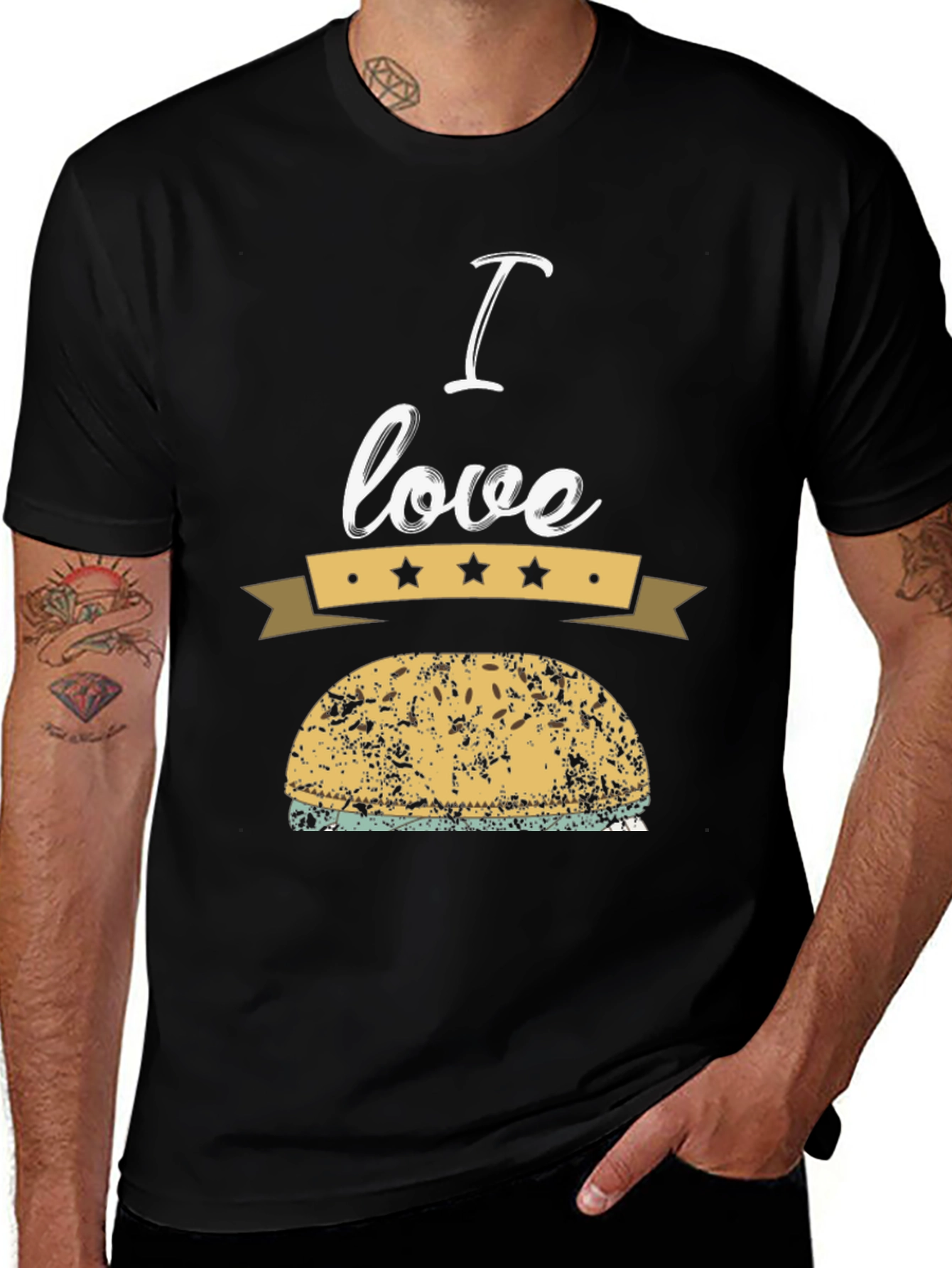 Variant 13 of I Love Burgers Graphic T-Shirt