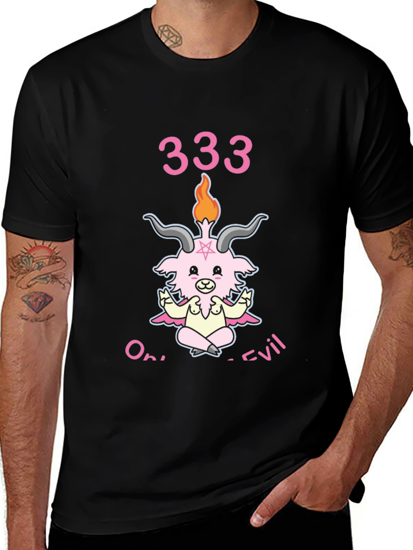 Kawaii Occult Goat Tee -  Meditating Baphomet T-Shirt