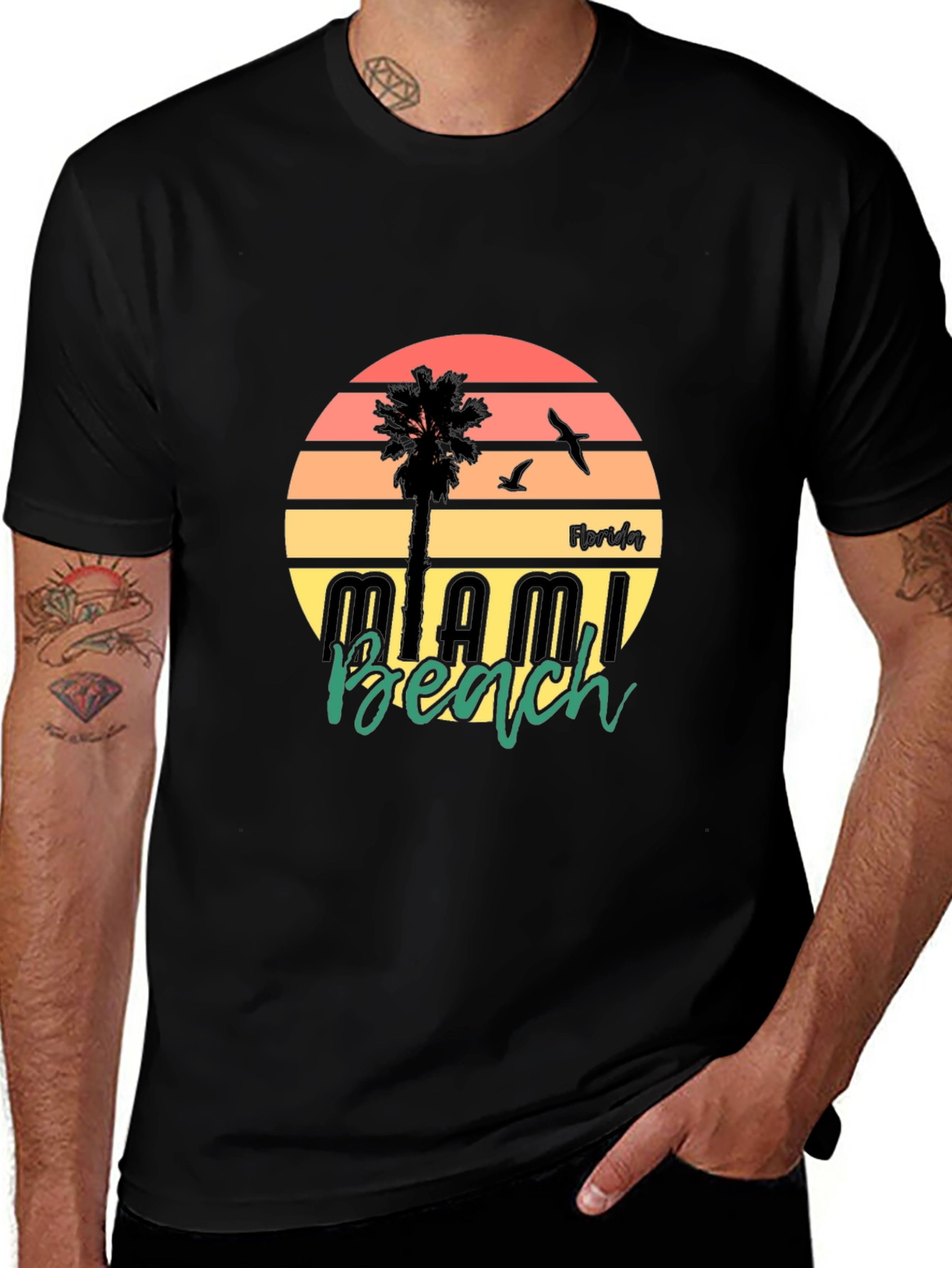 Miami Beach Sunset Tee - Vacation Ready