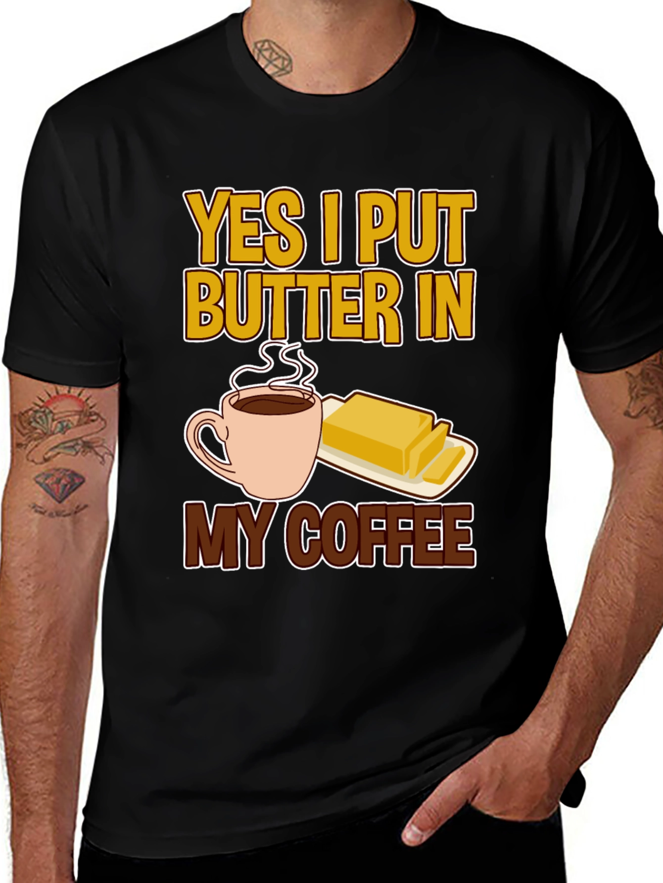 Butter Coffee T-Shirt - Novelty Graphic Tee