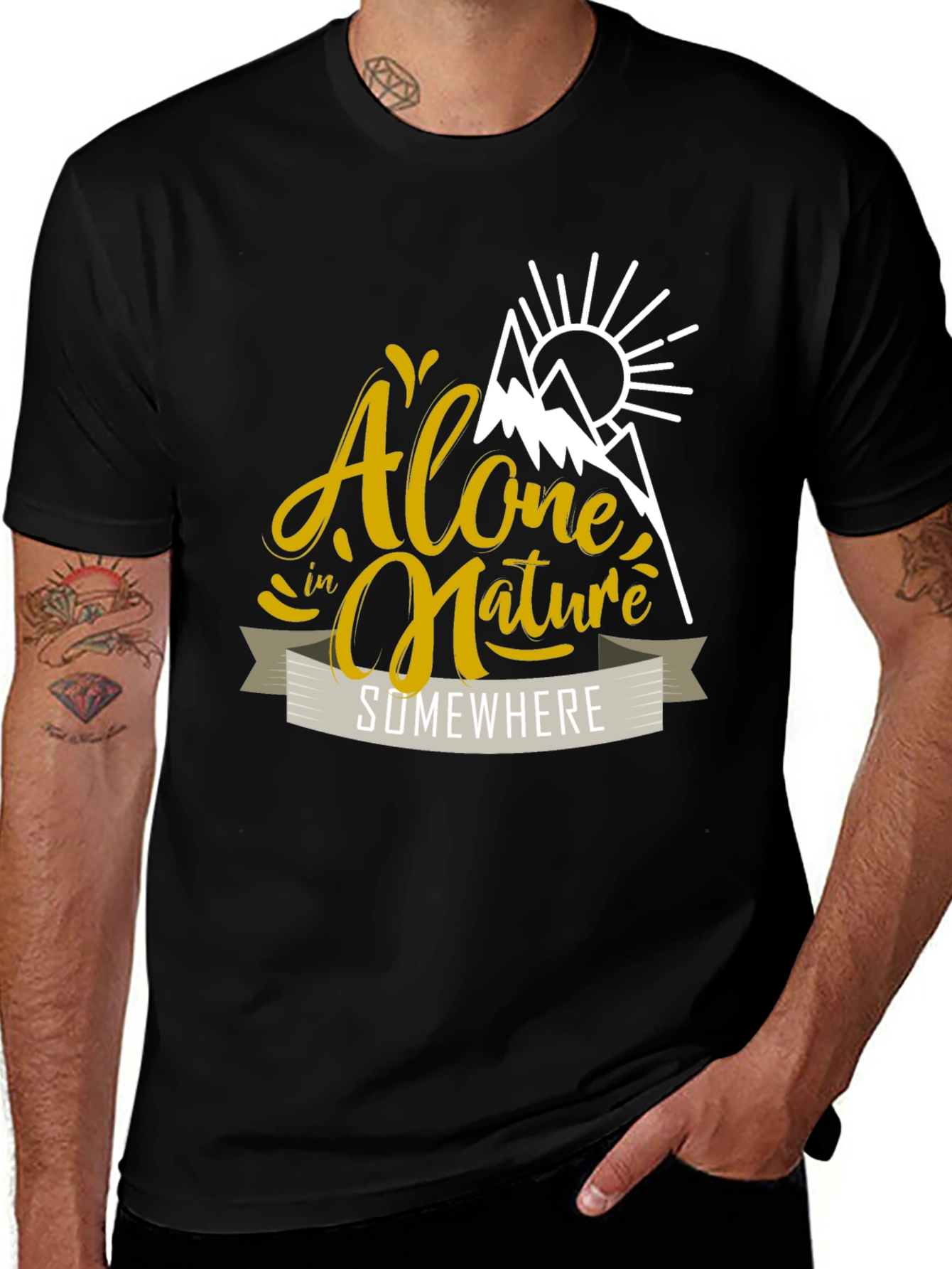 Variant 26 of Alone in Nature Graphic T-Shirt - Adventure Ready