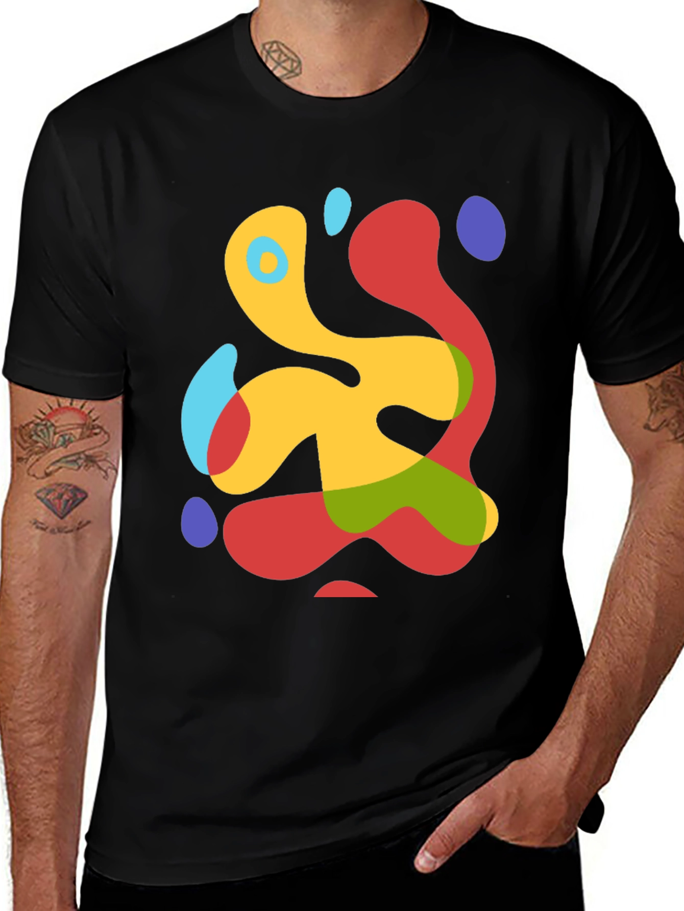 Variant 24 of Abstract Art Black T-Shirt