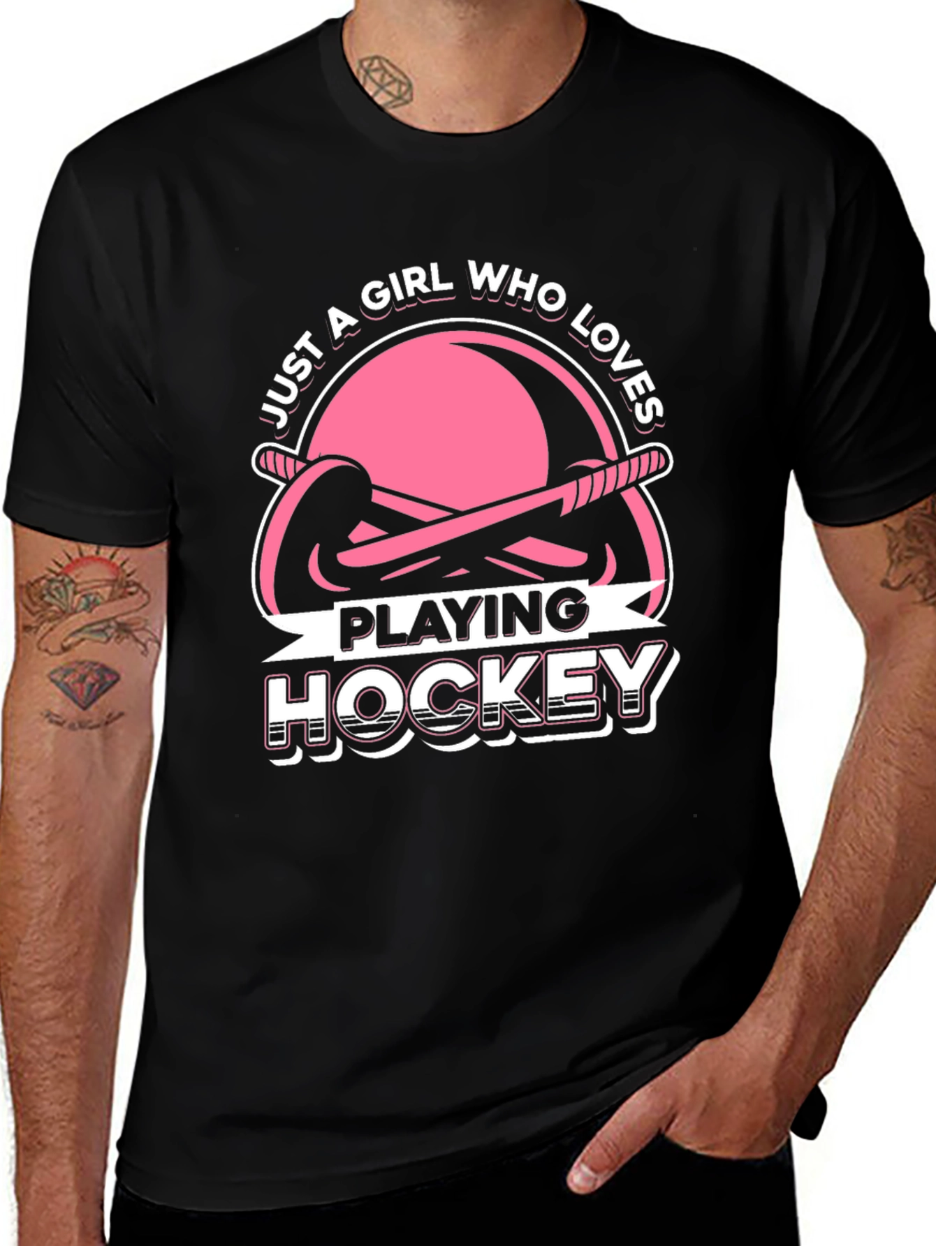 Variant 21 of Hockey Girl T-Shirt: Just A Girl Who Loves Playing Hockey
