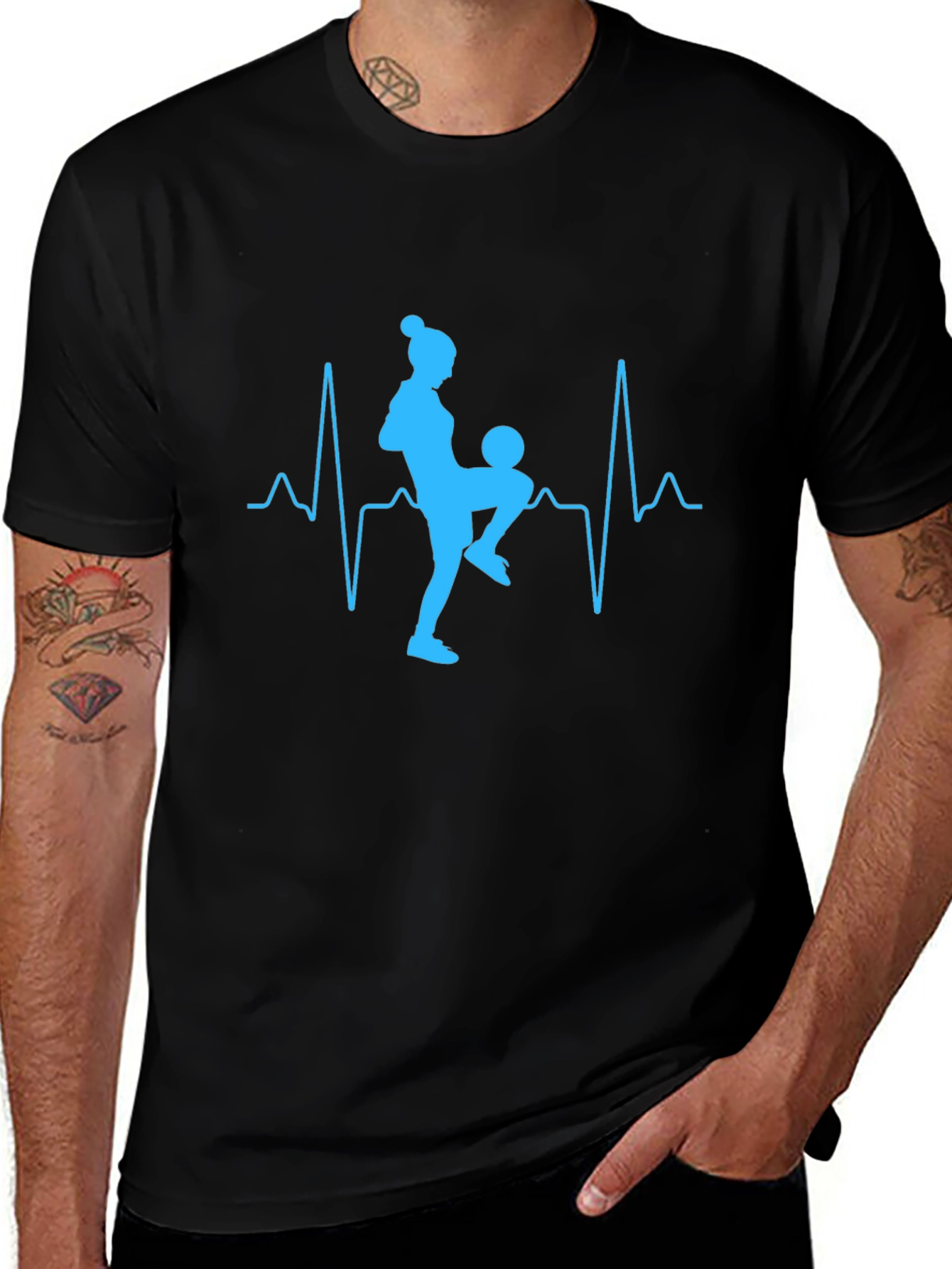 Soccer Girl Heartbeat T-Shirt - Stylish & Comfortable