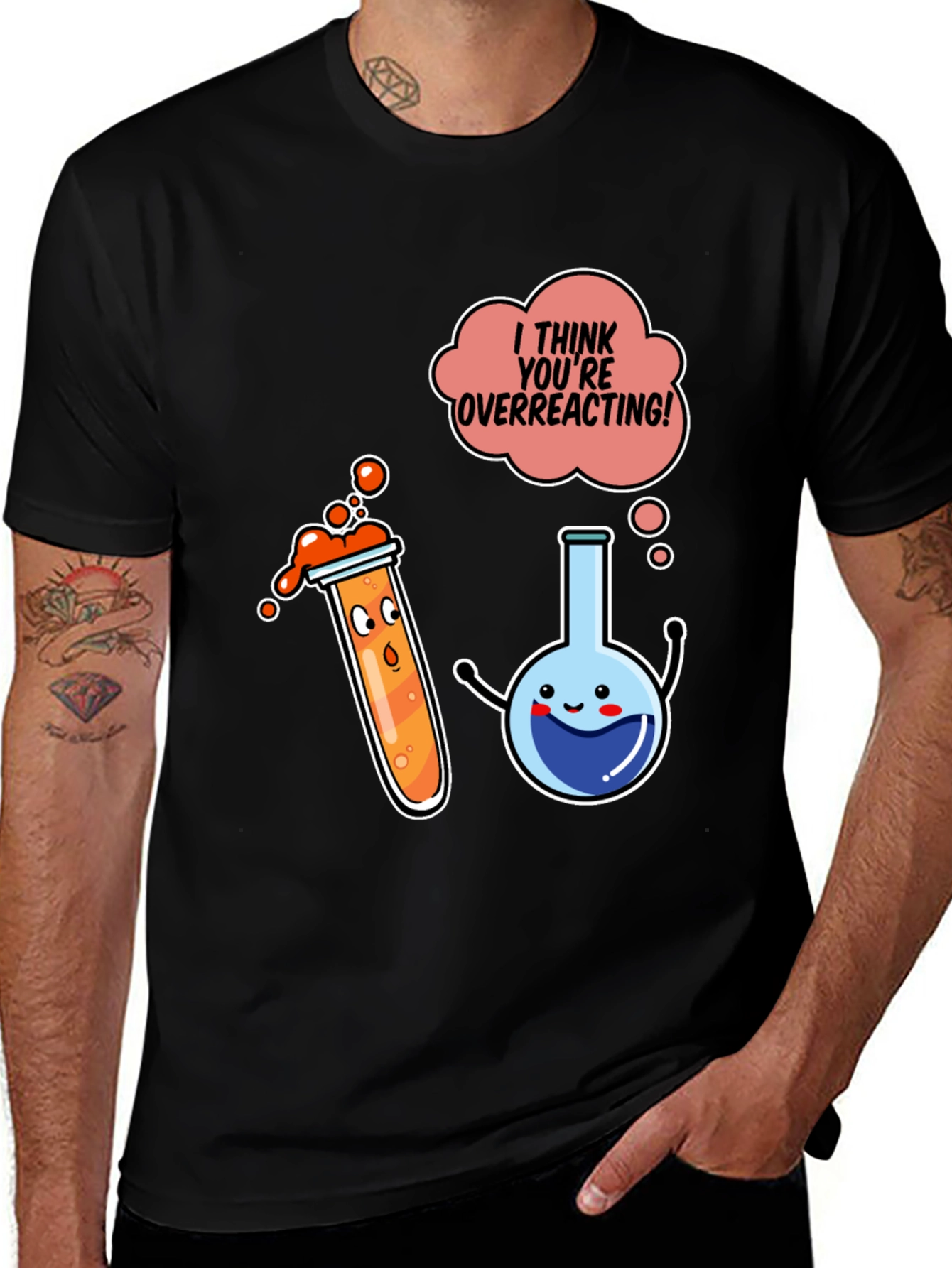 Chemistry Humor T-Shirt: Overreacting Design