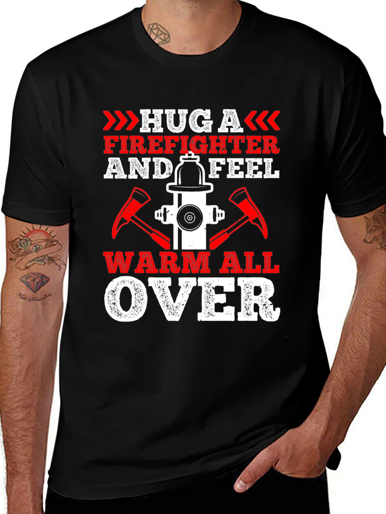 Variant 20 of Hug a Firefighter Graphic Tee
