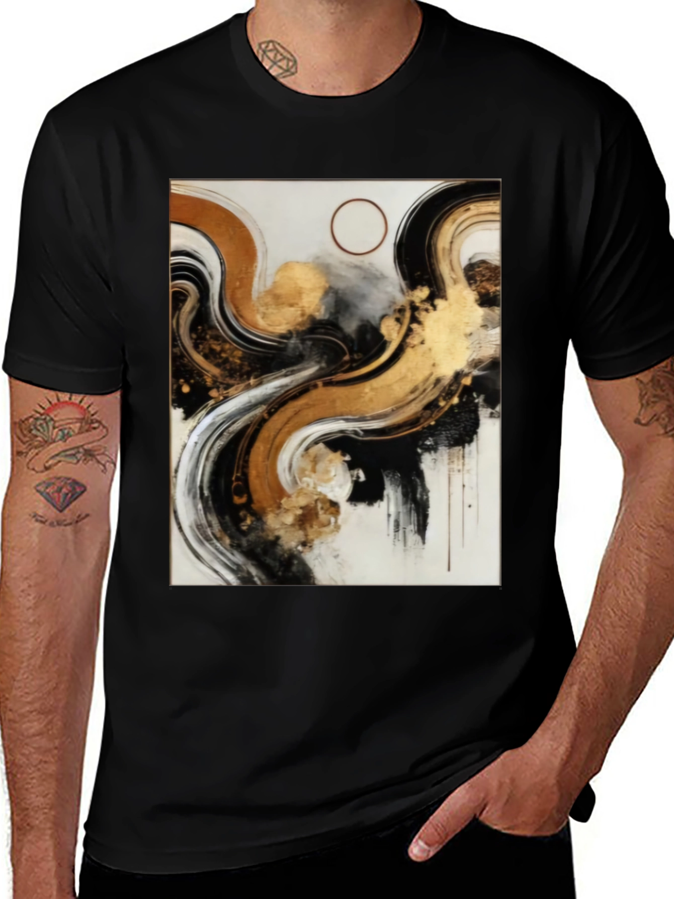 Variant 2 of Abstract Art Graphic Tee - Modern Artistic Design
