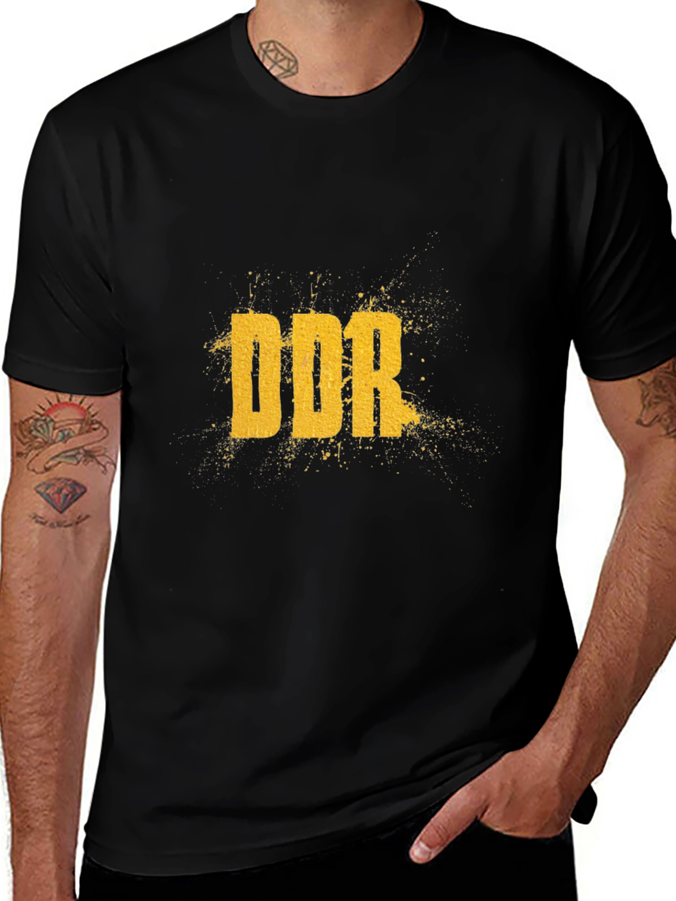 Variant 13 of DDR Graphic Tee - Black Cotton Casual
