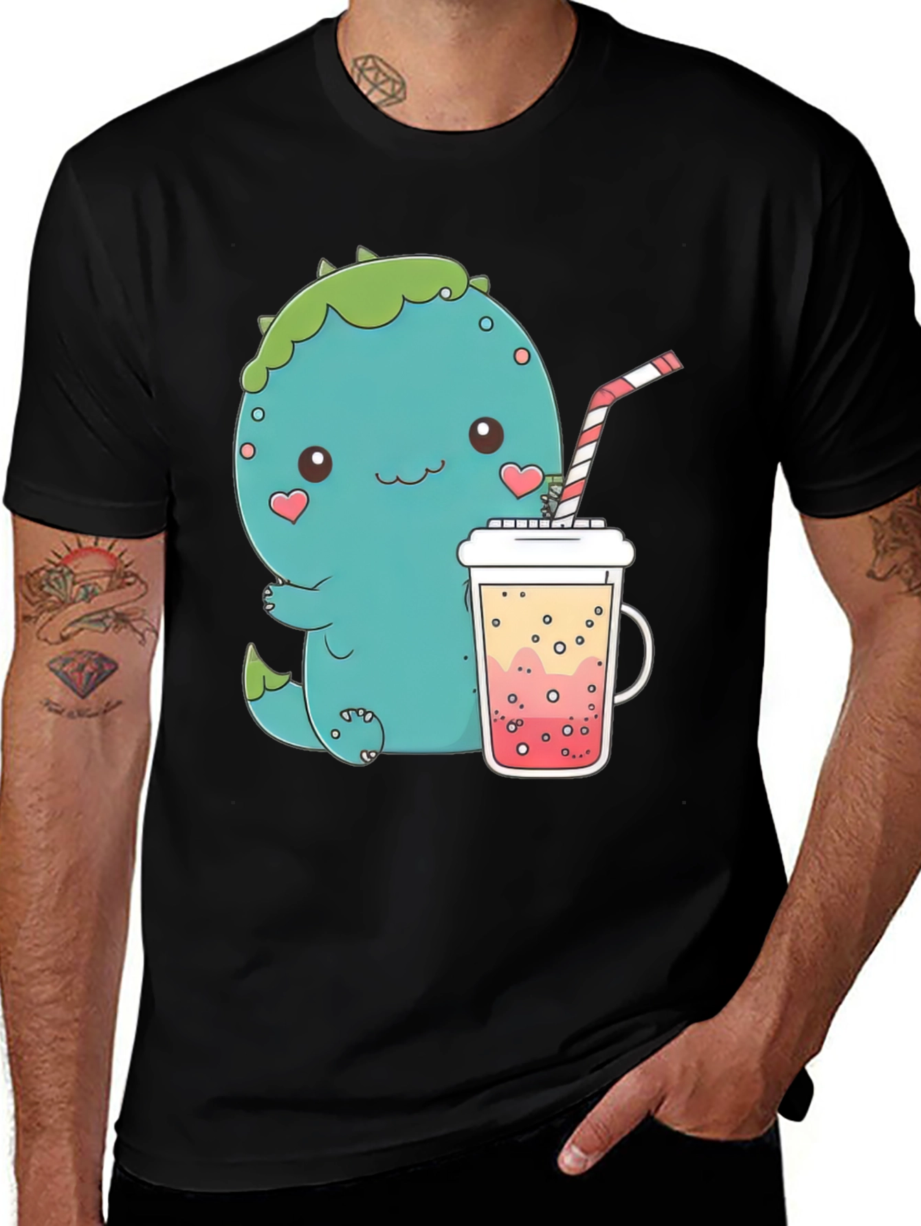 Variant 11 of Cute Monster Boba Tea Graphic Tee