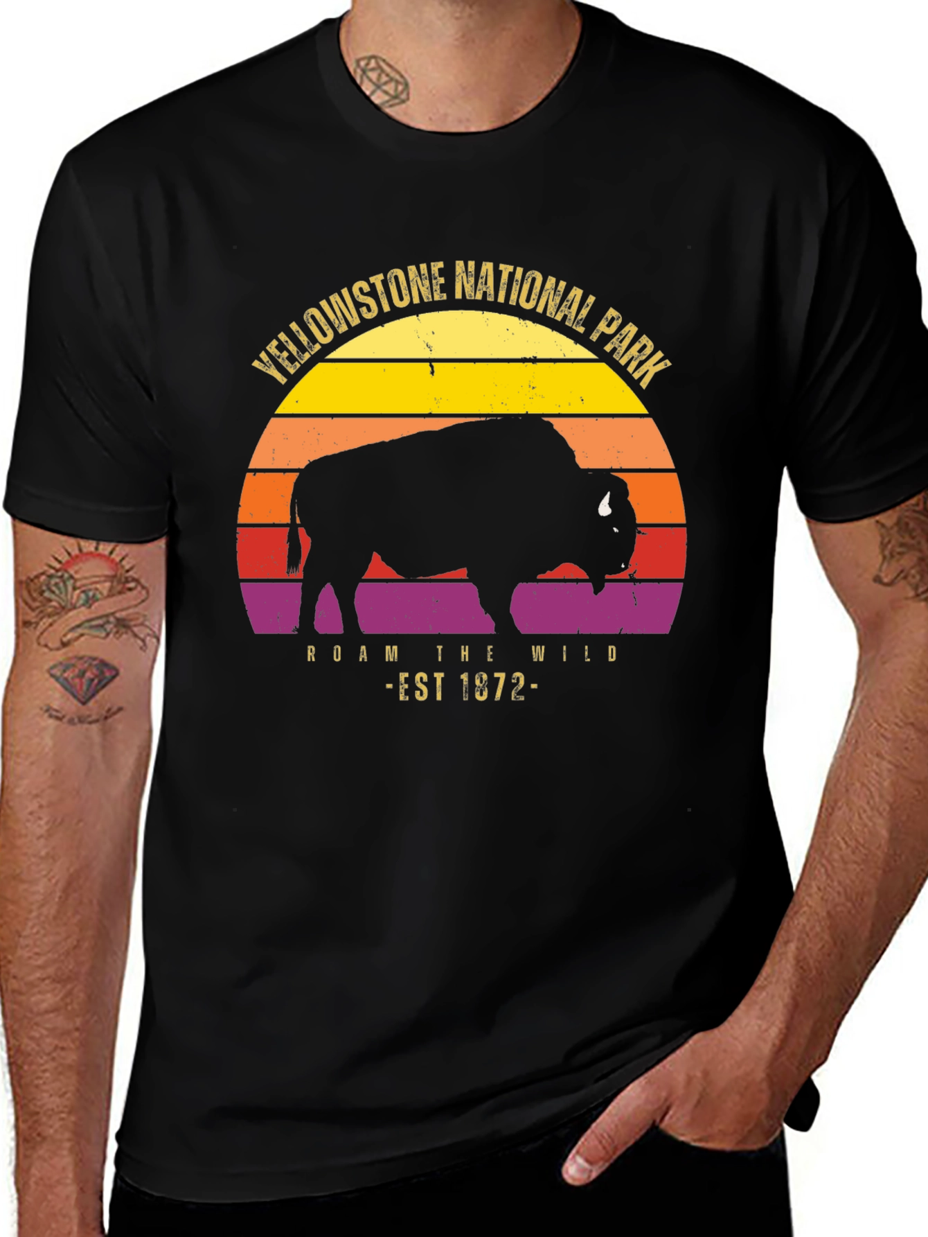 Yellowstone National Park Retro Graphic T-Shirt