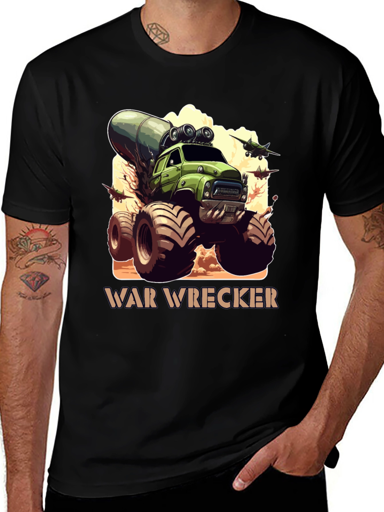 Variant 4 of War Wrecker Monster Truck Graphic Tee