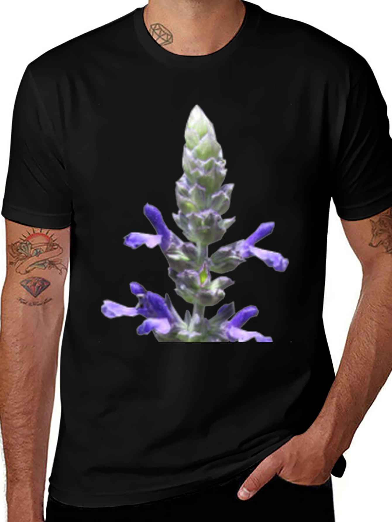 Variant 27 of Floral Lavender Graphic T-Shirt