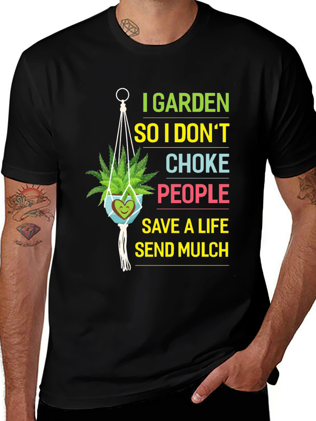 Variant 13 of I Garden So I Don't Choke People Funny Gardening T-Shirt